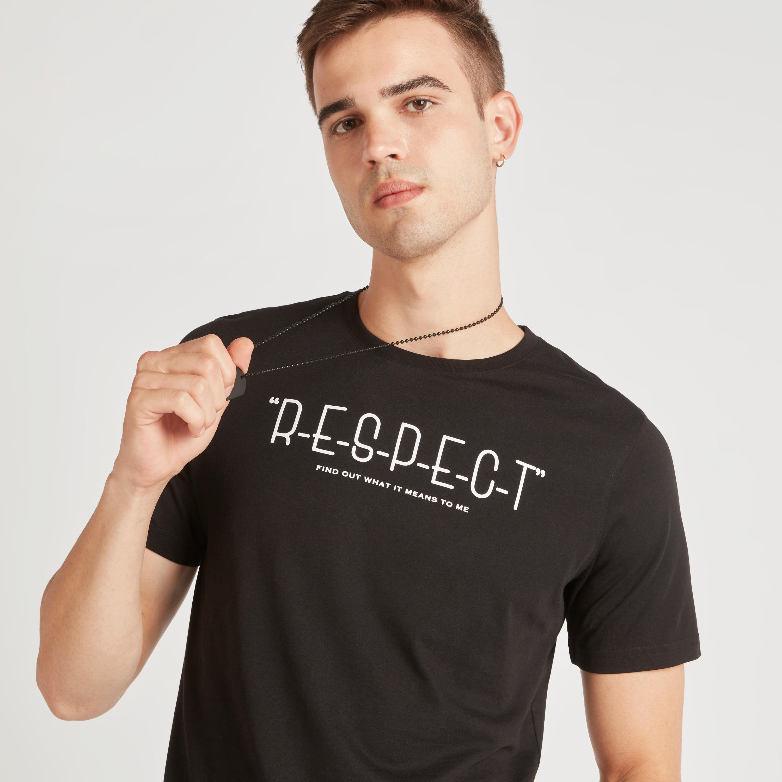 Typographic Print Crew Neck T-shirt with Short Sleeves-men-clothing-tshirtsandpolos-tshirts-image-1