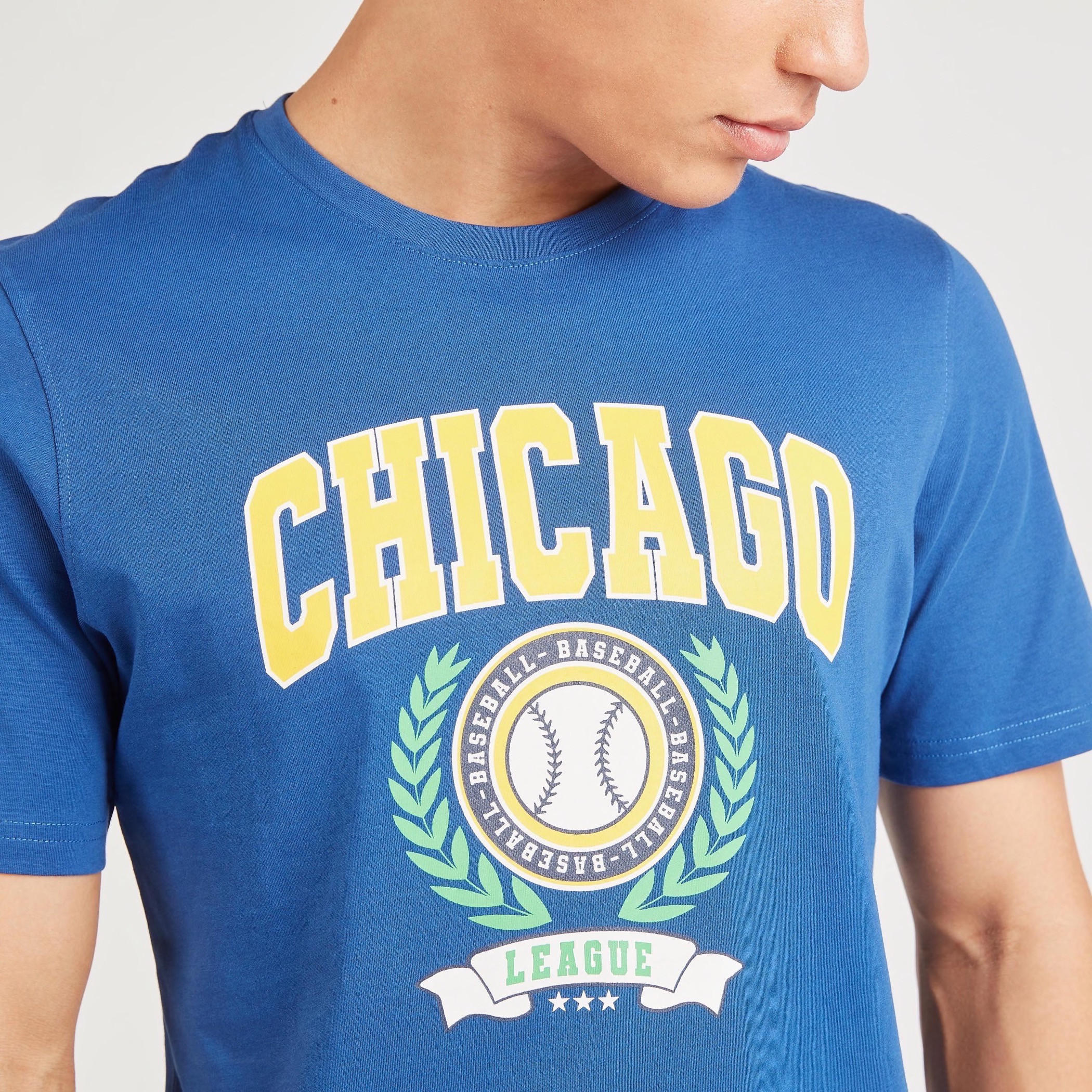 Graphic Print T-shirt with Crew Neck and Short Sleeves-men-clothing-tshirtsandpolos-tshirts-image-3