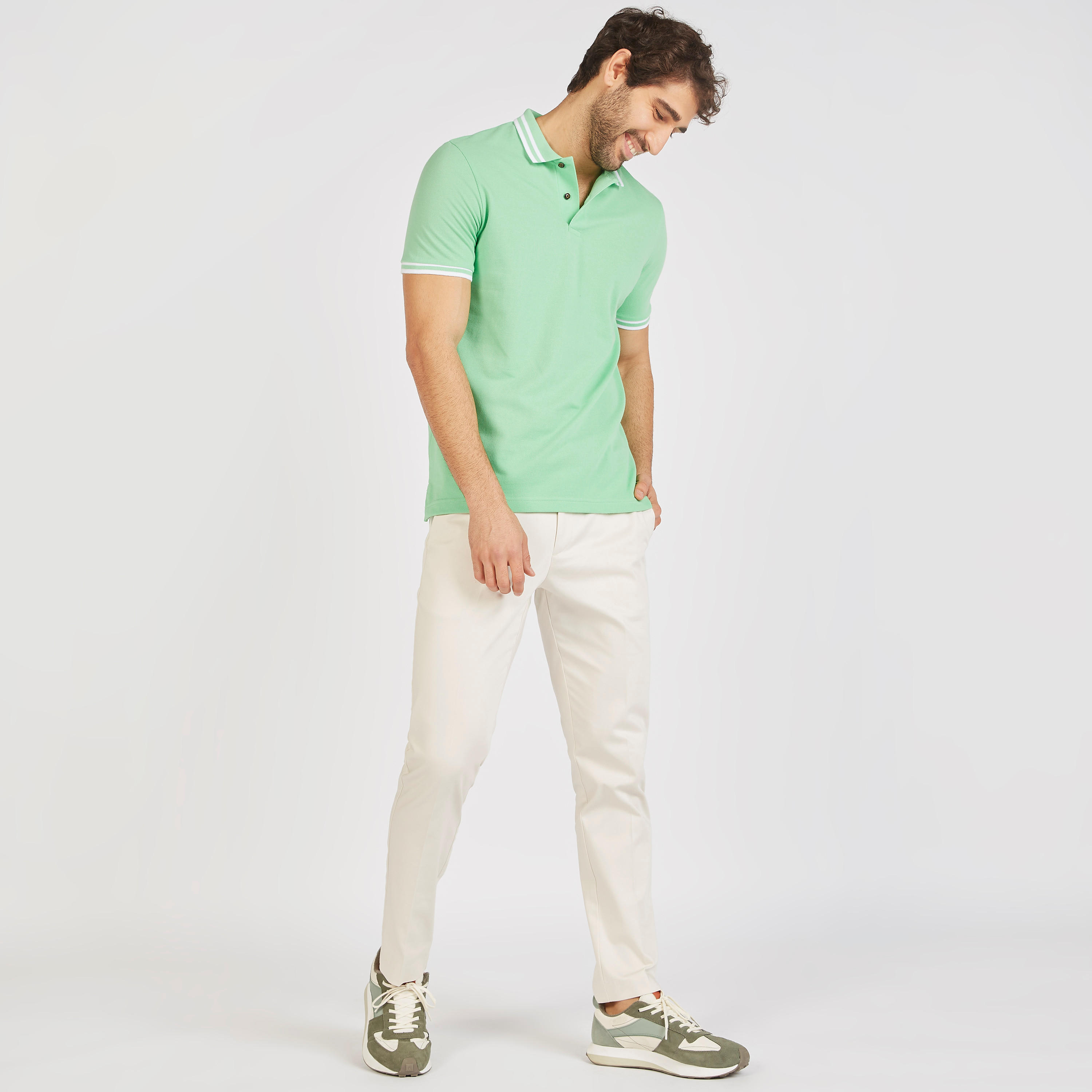Solid Polo T-shirt with Short Sleeves-men-clothing-tshirtsandpolos-polos-image-36