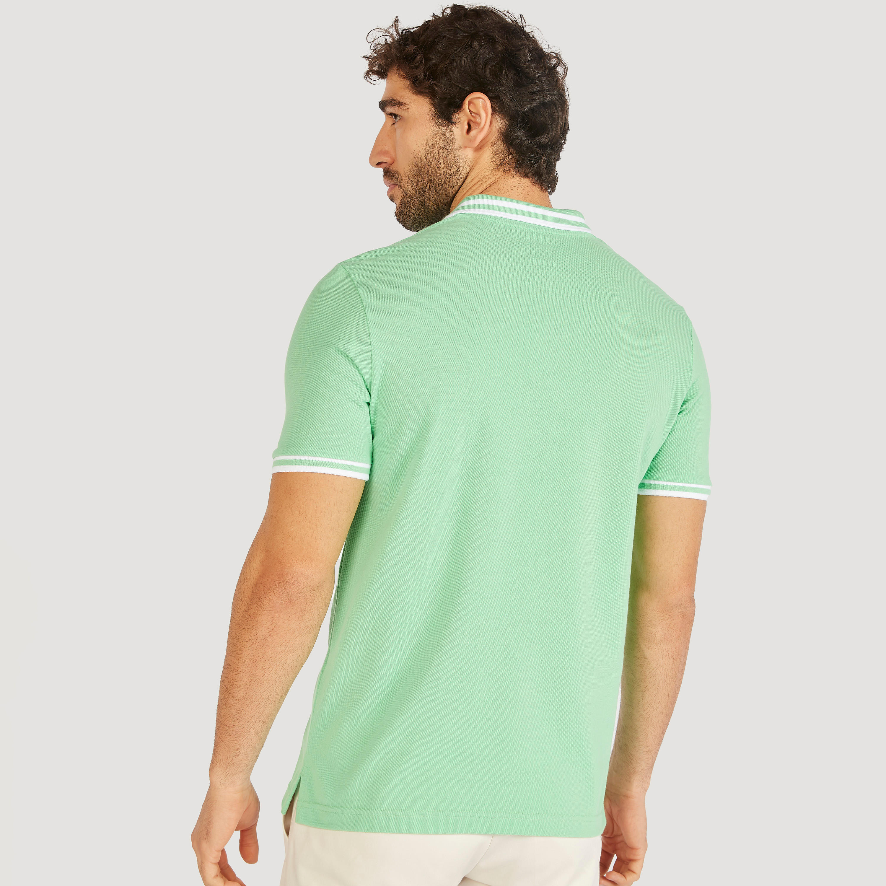 Solid Polo T-shirt with Short Sleeves-men-clothing-tshirtsandpolos-polos-image-38