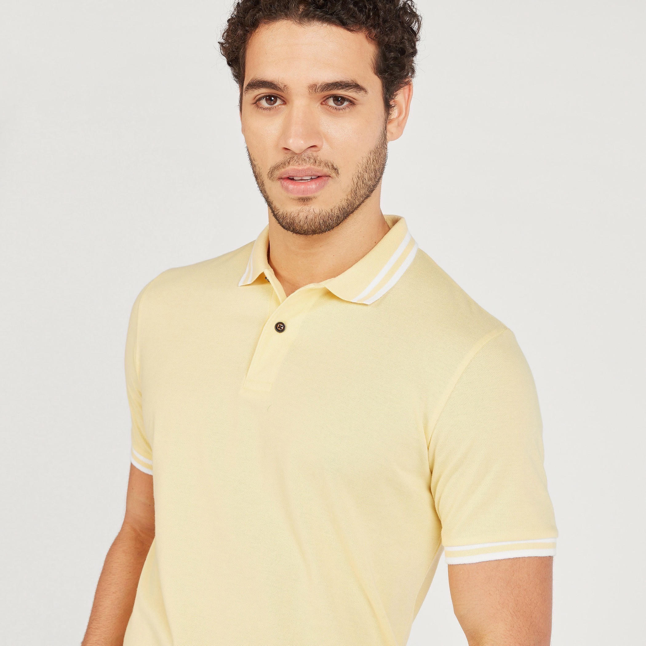 Solid Polo T-shirt with Short Sleeves-men-clothing-tshirtsandpolos-polos-image-13