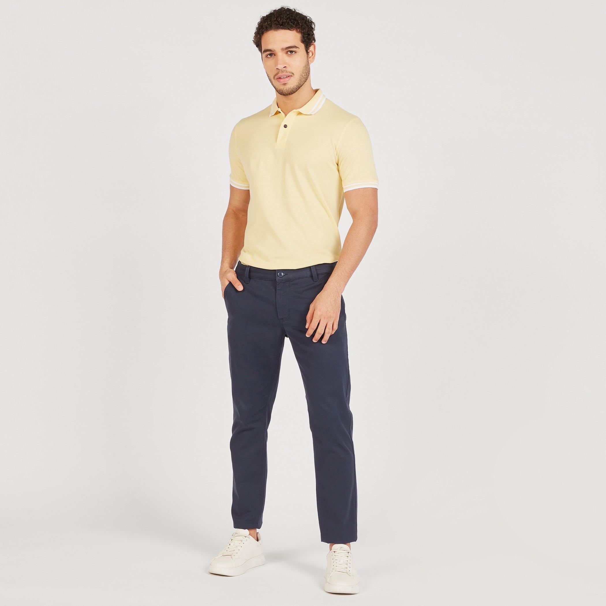 Solid Polo T-shirt with Short Sleeves-men-clothing-tshirtsandpolos-polos-image-14