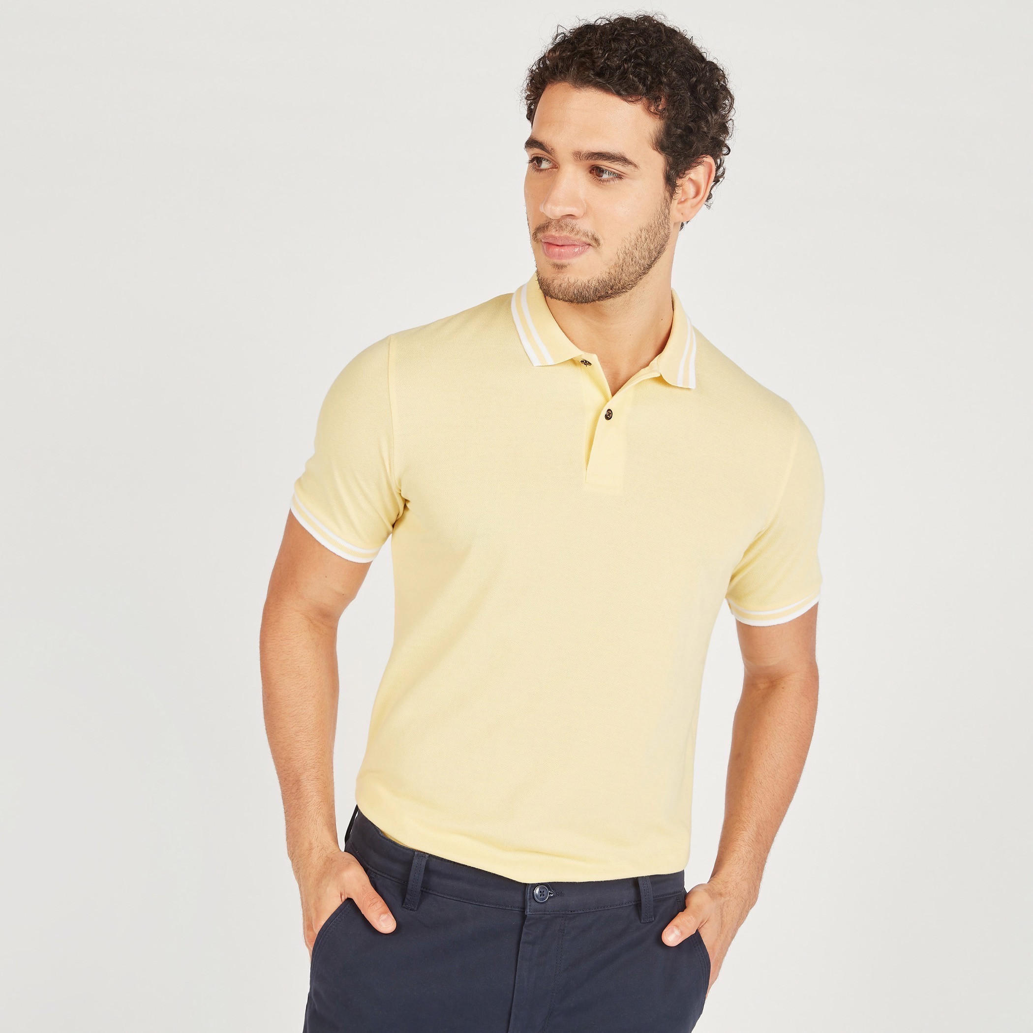 Solid Polo T-shirt with Short Sleeves-men-clothing-tshirtsandpolos-polos-image-15