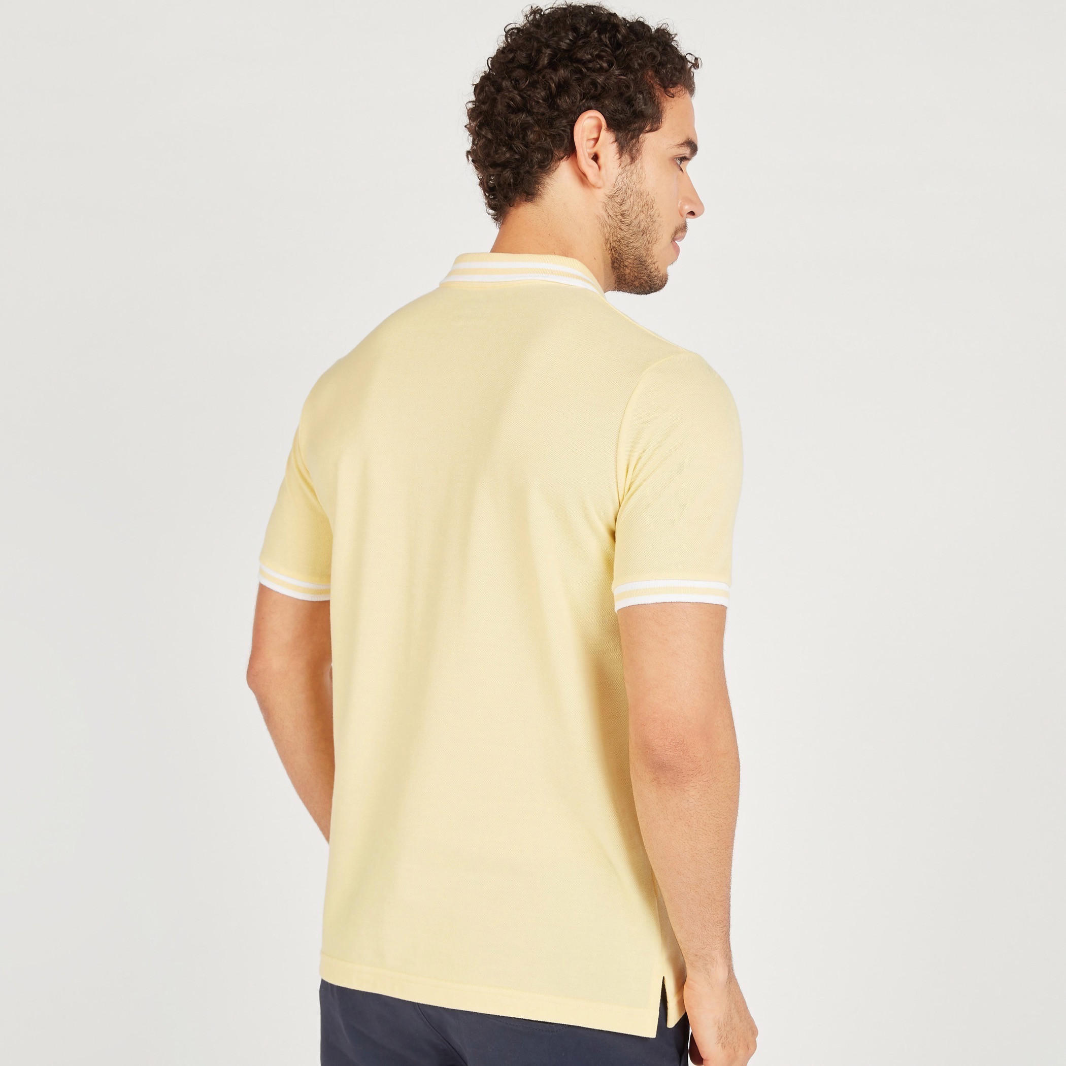 Solid Polo T-shirt with Short Sleeves-men-clothing-tshirtsandpolos-polos-image-16