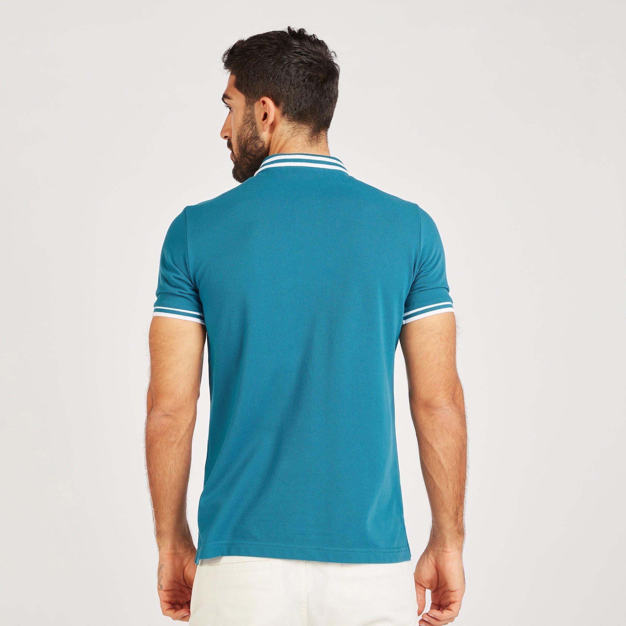 Solid Polo T-shirt with Short Sleeves-men-clothing-tshirtsandpolos-polos-image-45