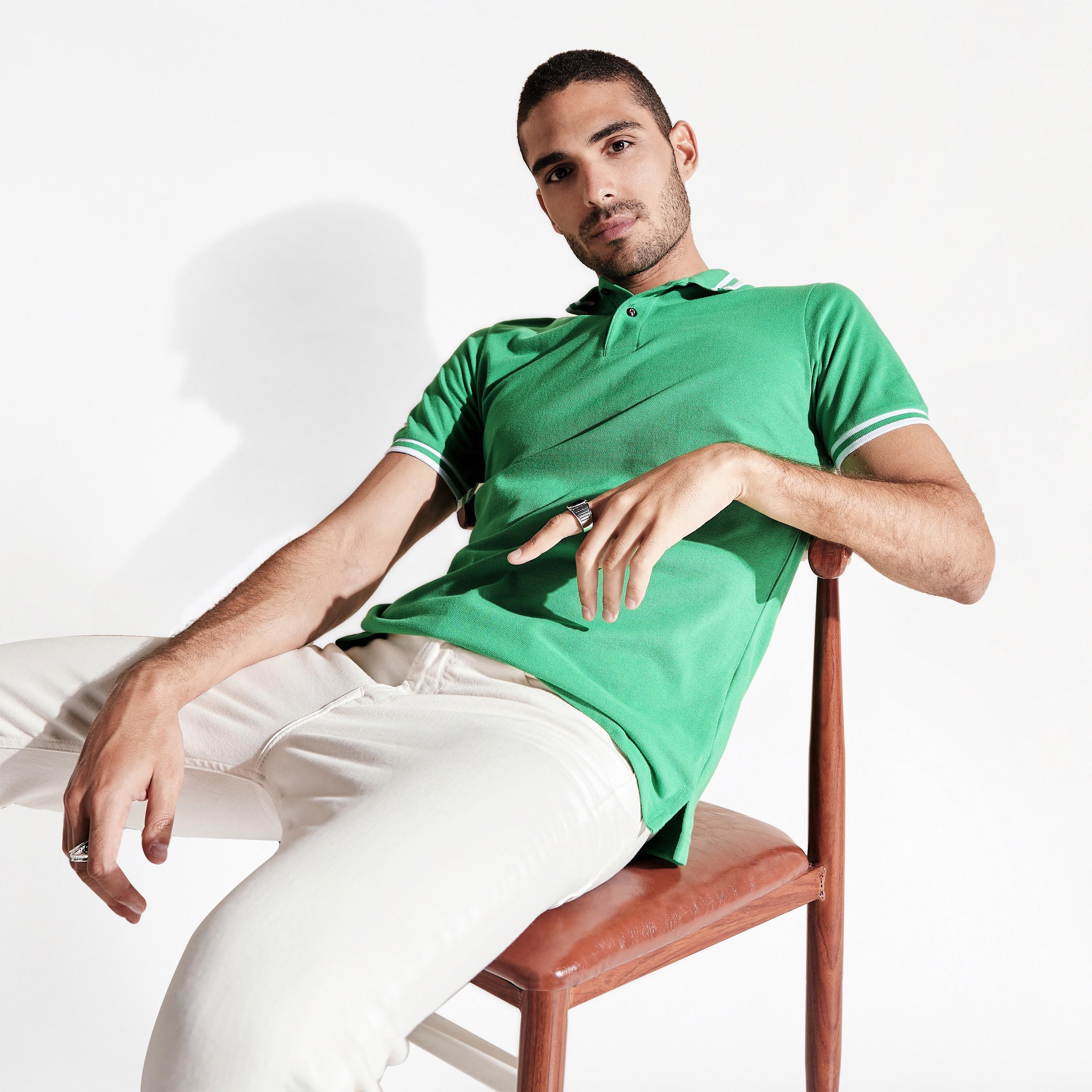 Solid Polo T-shirt with Short Sleeves-men-clothing-tshirtsandpolos-polos-image-72