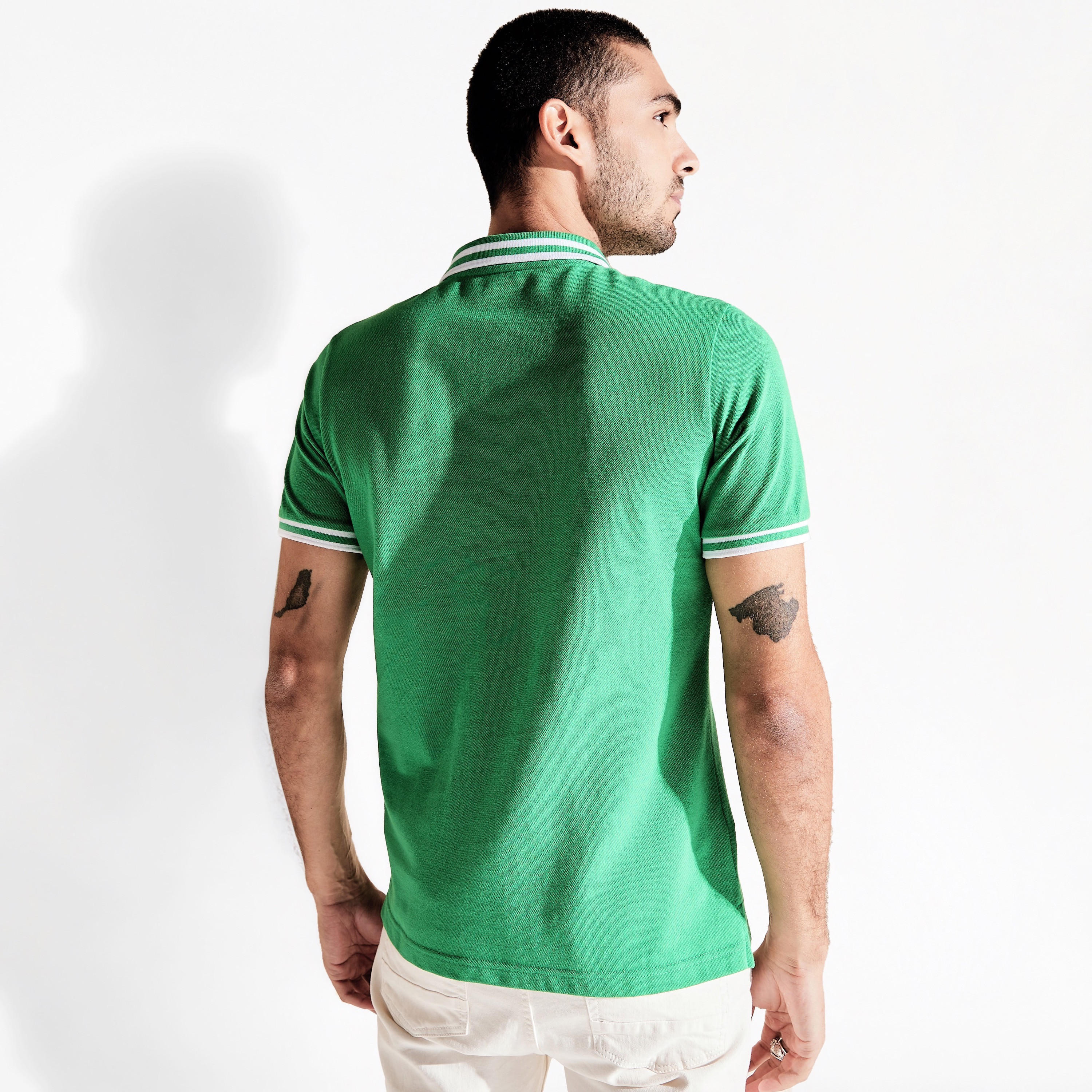 Solid Polo T-shirt with Short Sleeves-men-clothing-tshirtsandpolos-polos-image-75