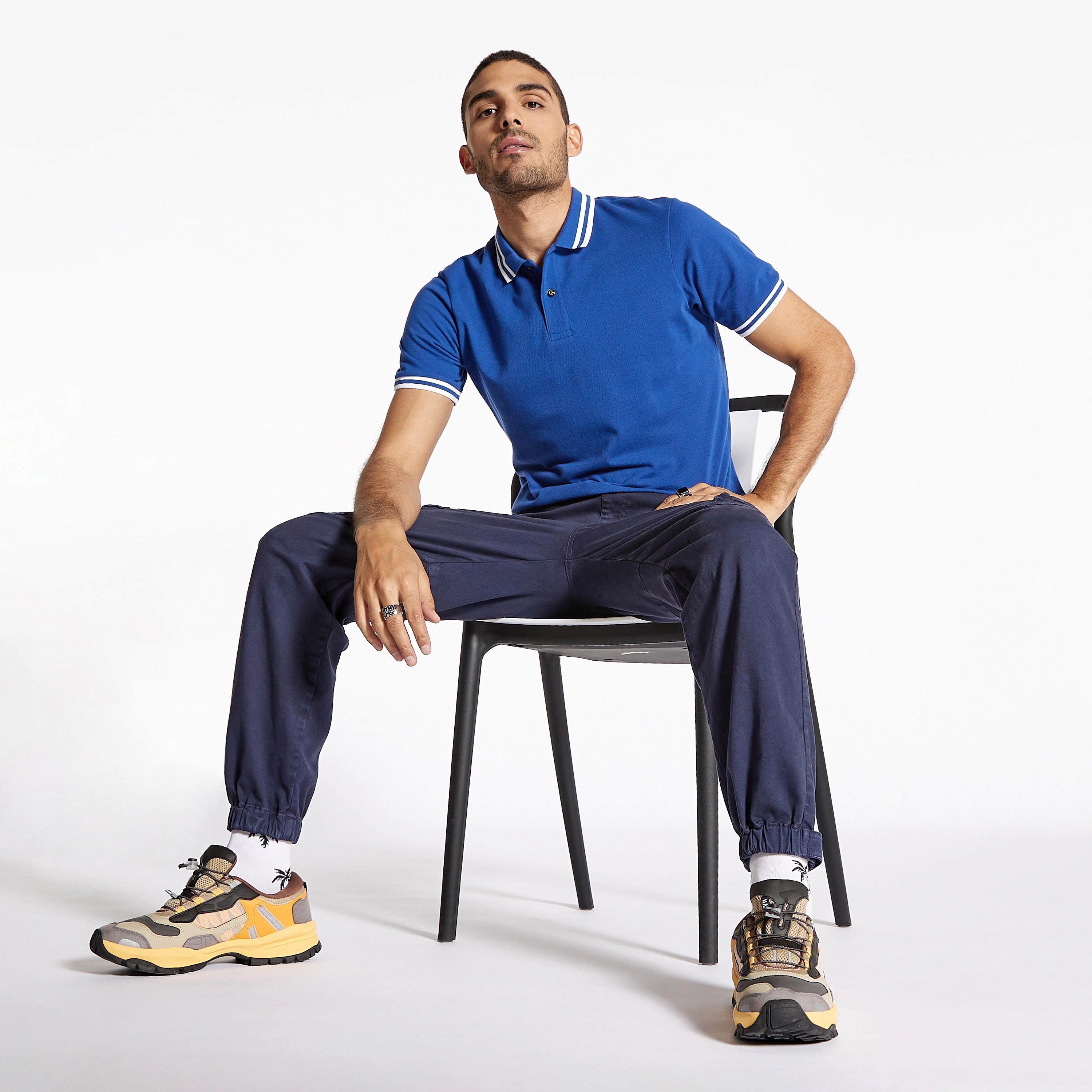 Solid Polo T-shirt with Short Sleeves-men-clothing-tshirtsandpolos-polos-image-80