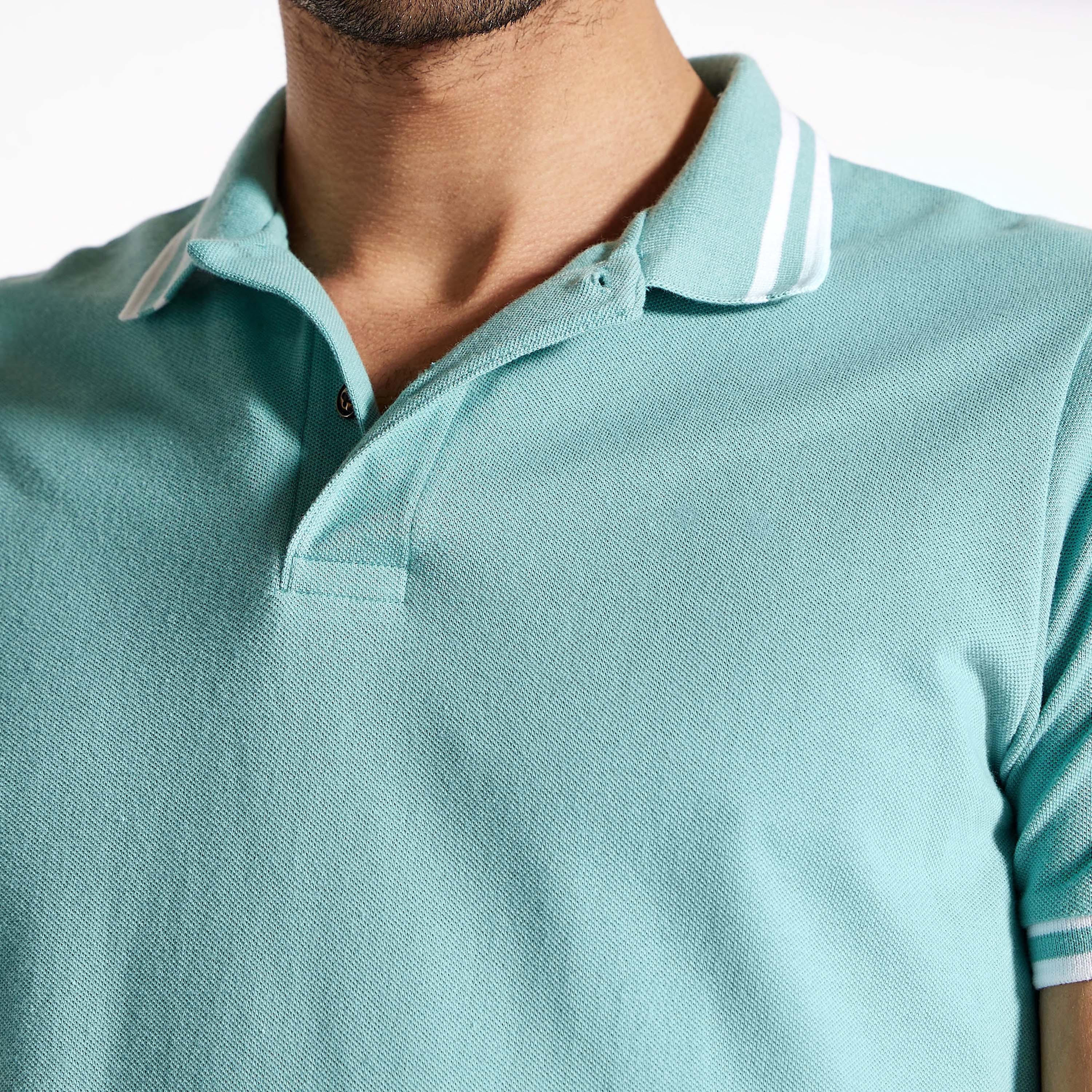 Solid Polo T-shirt with Short Sleeves-men-clothing-tshirtsandpolos-polos-image-86