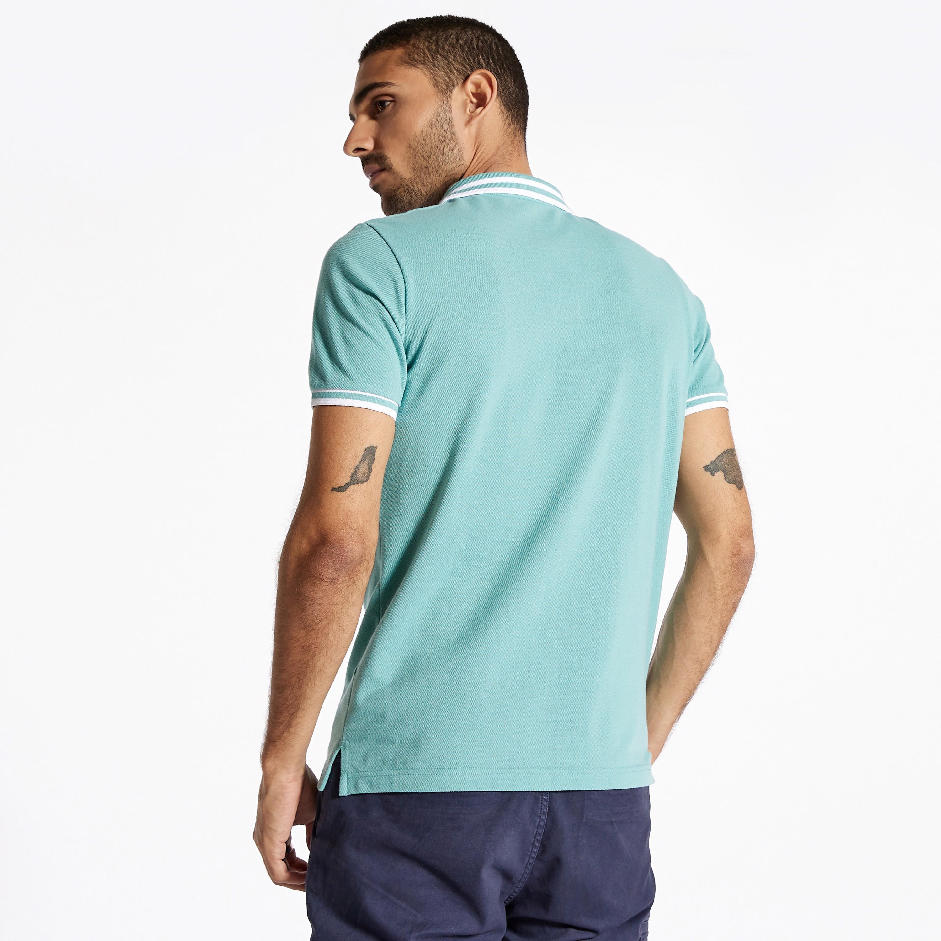 Solid Polo T-shirt with Short Sleeves-men-clothing-tshirtsandpolos-polos-image-87