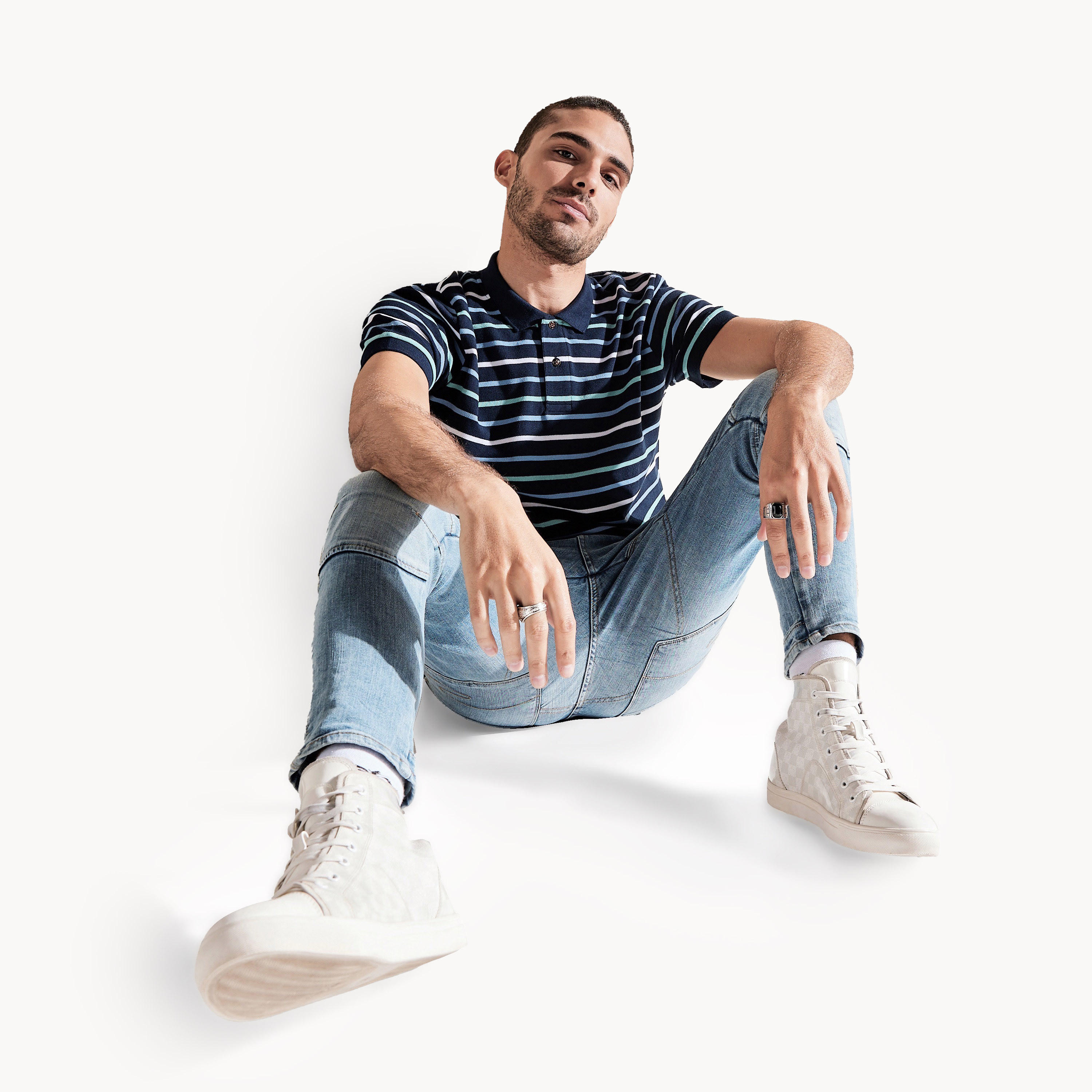 تيشيرت بولو مخطط بأكمام قصيرة-men-clothing-tshirtsandpolos-polos-image-2