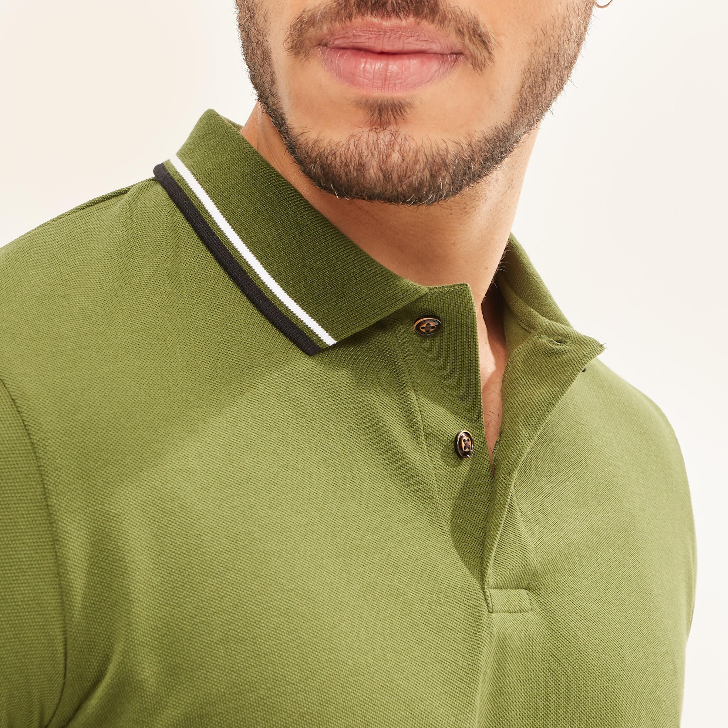 Solid Polo T-shirt with Tipping Detail and Short Sleeves-men-clothing-tshirtsandpolos-polos-image-13