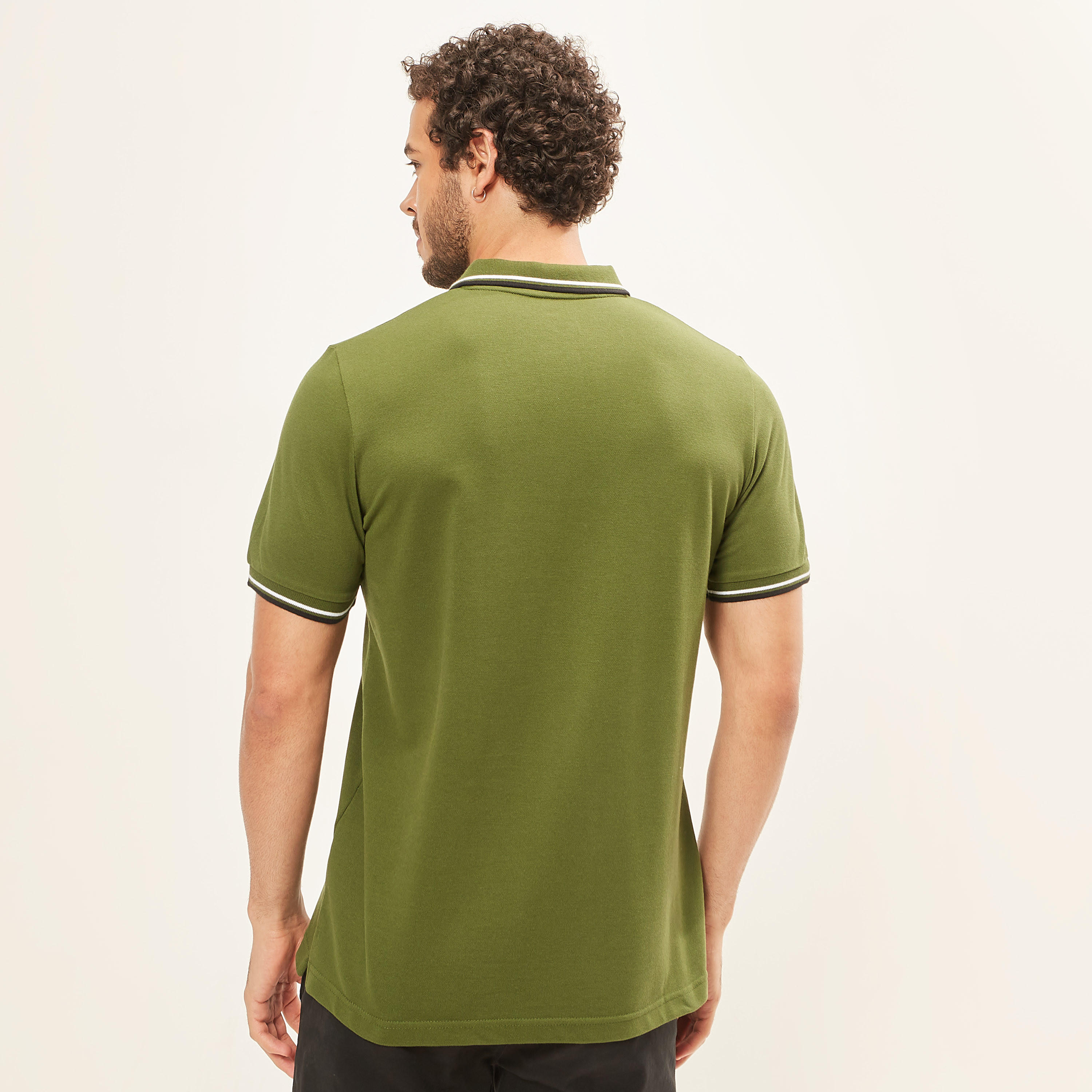 Solid Polo T-shirt with Tipping Detail and Short Sleeves-men-clothing-tshirtsandpolos-polos-image-14