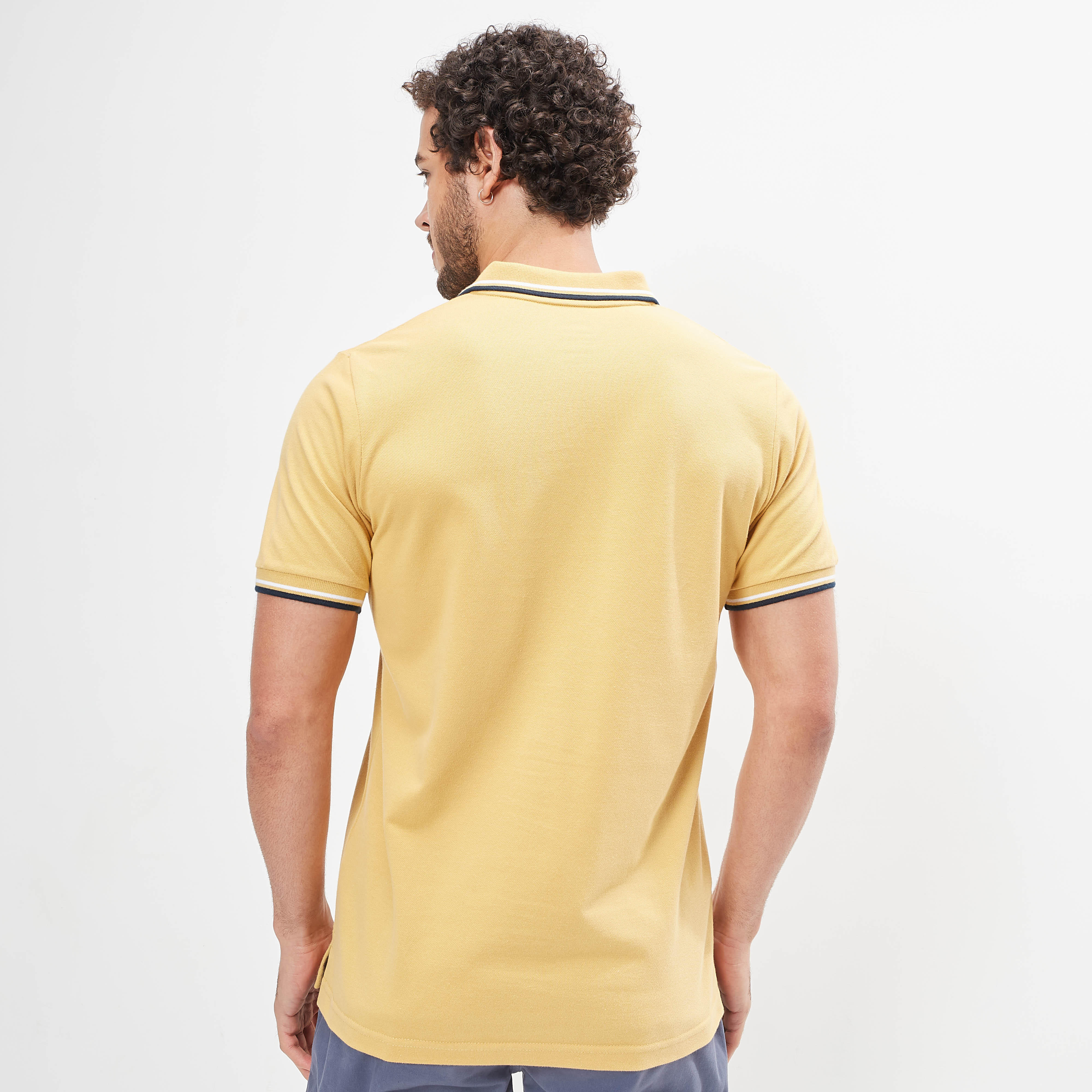 Solid Polo T-shirt with Tipping Detail and Short Sleeves-men-clothing-tshirtsandpolos-polos-image-19
