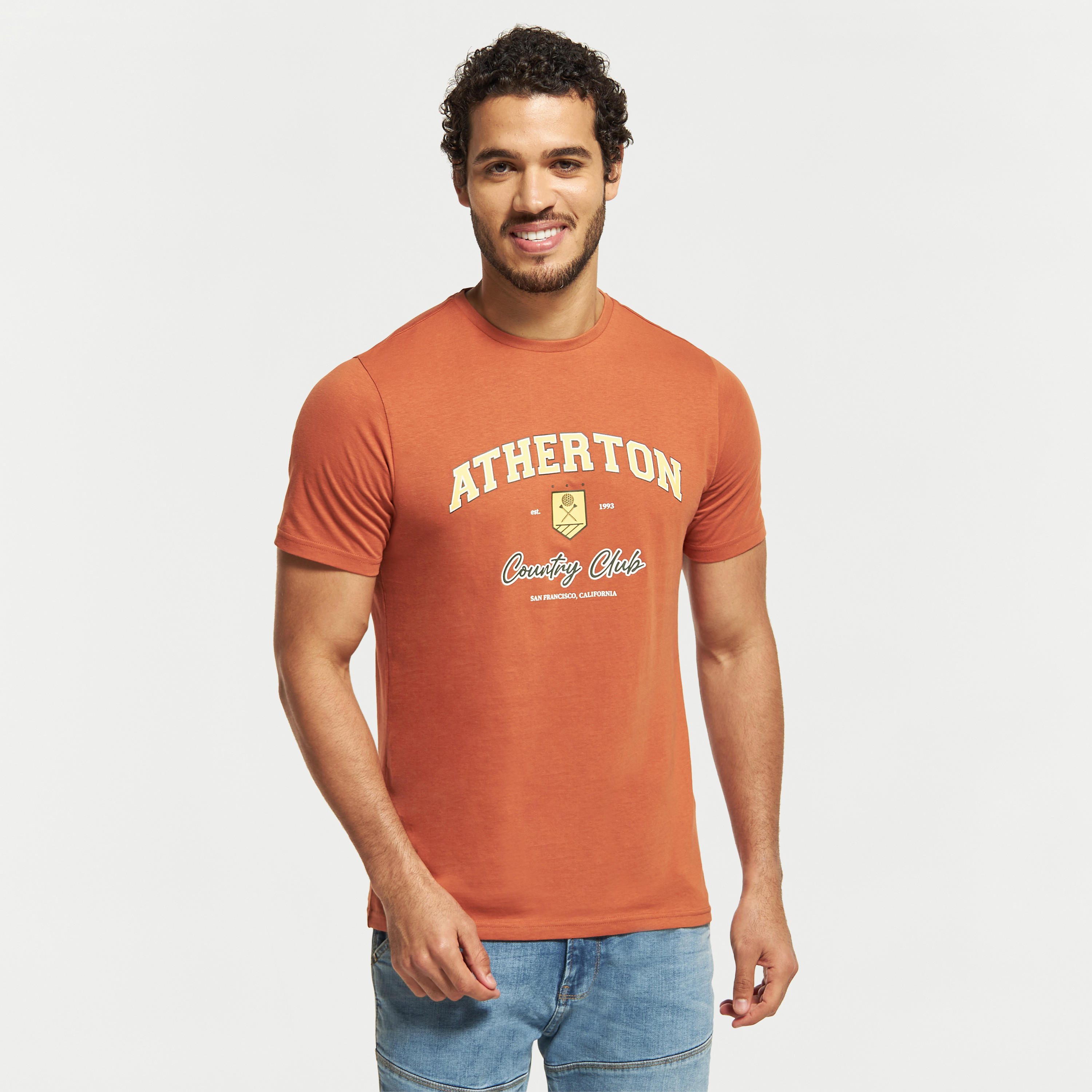 تيشيرت بياقة ضيقة وأكمام قصيرة وطبعات-men-clothing-tshirtsandpolos-tshirts-image-1