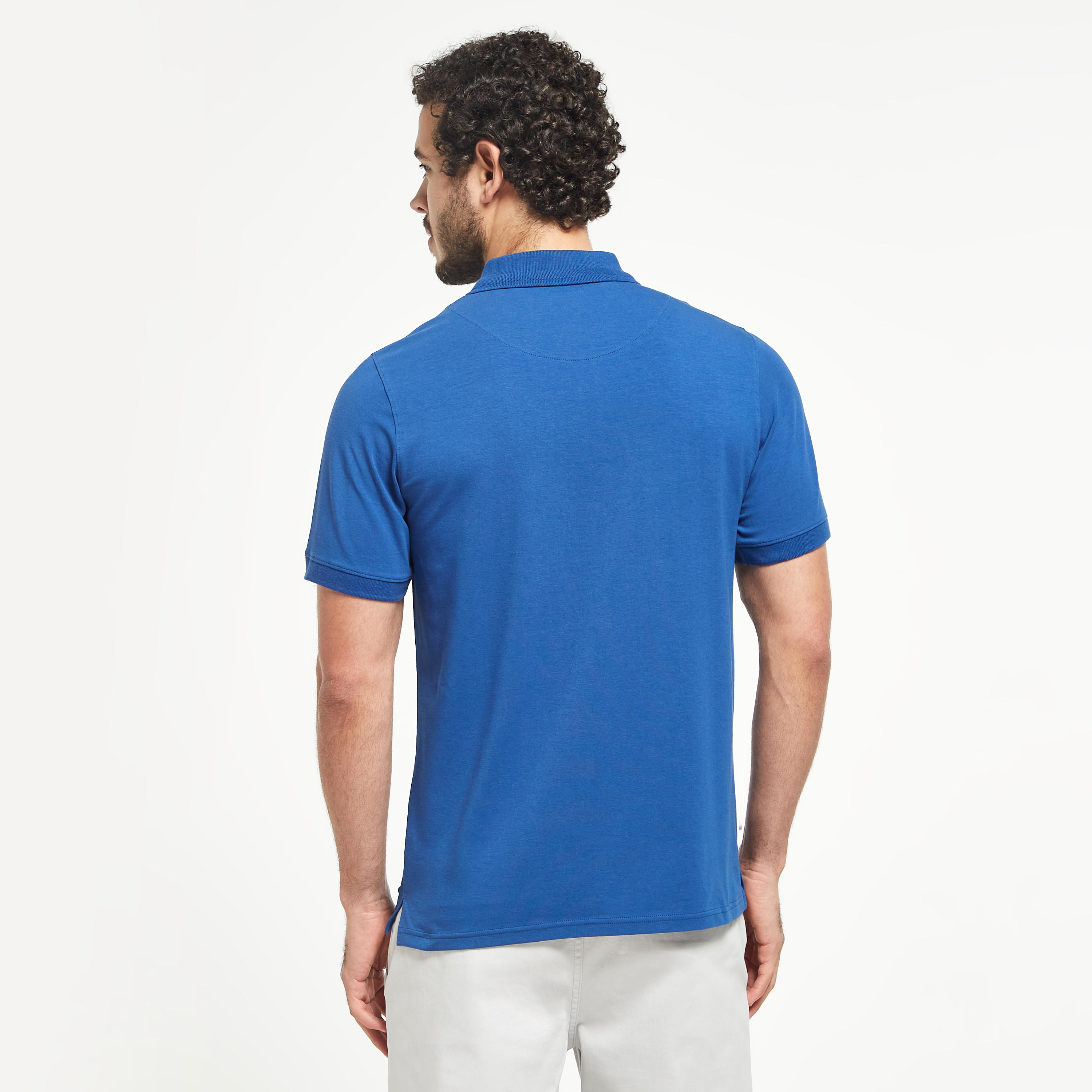 تيشيرت بولو سادة بأكمام قصيرة وأزرار-men-clothing-tshirtsandpolos-polos-image-2