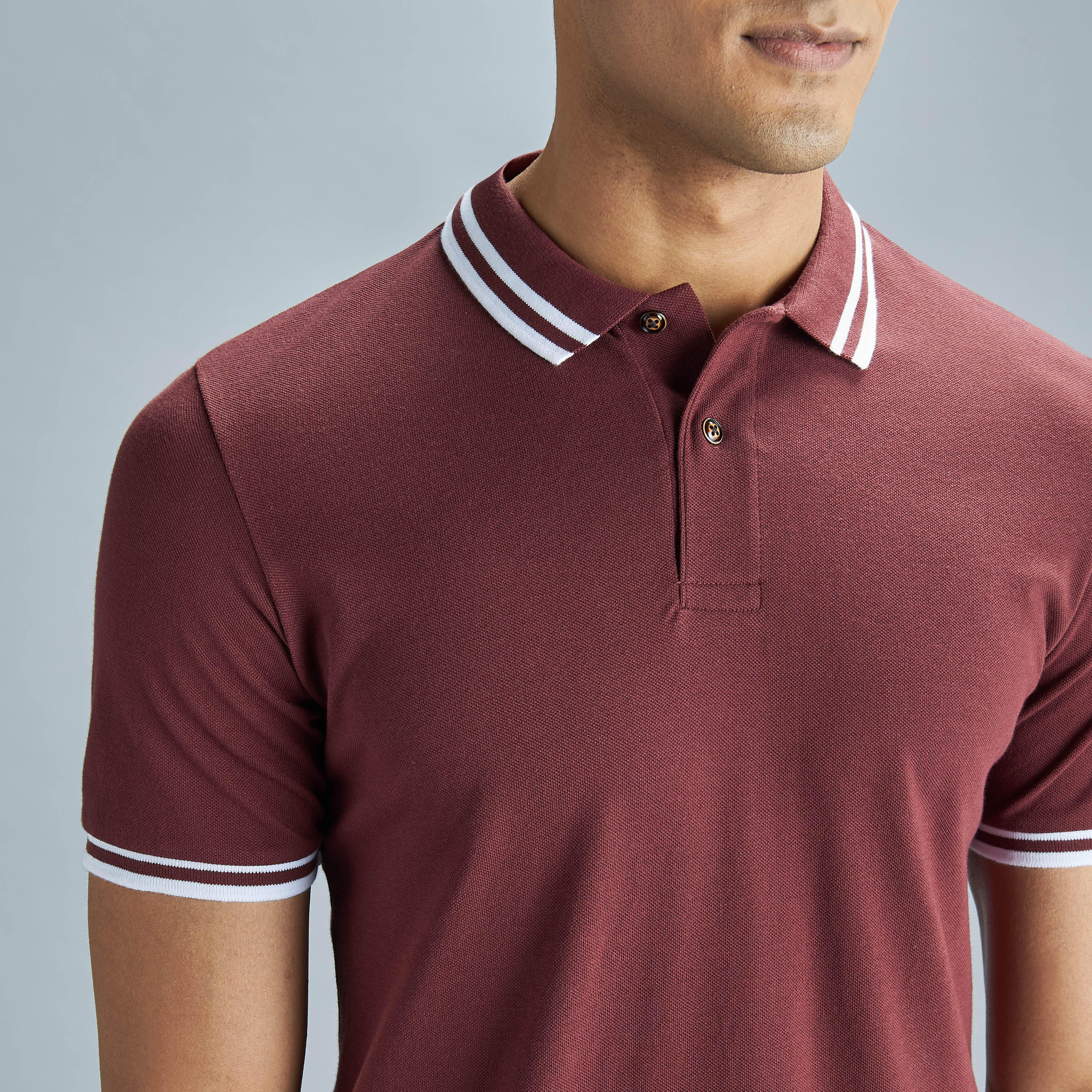 تيشيرت بولو سادة بأكمام قصيرة وأزرار-men-clothing-tshirtsandpolos-polos-image-8