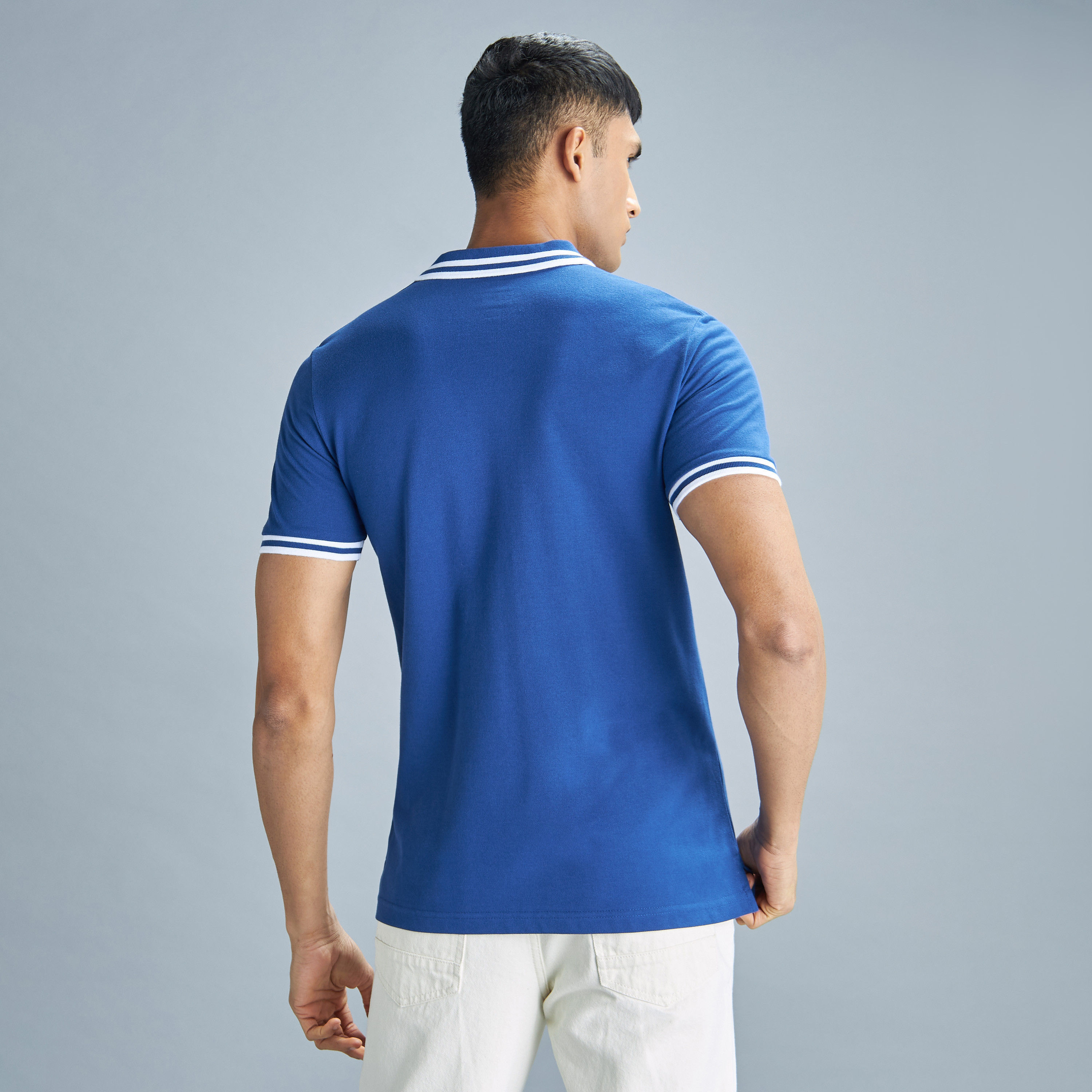 تيشيرت بولو سادة بأكمام قصيرة وأزرار-men-clothing-tshirtsandpolos-polos-image-11