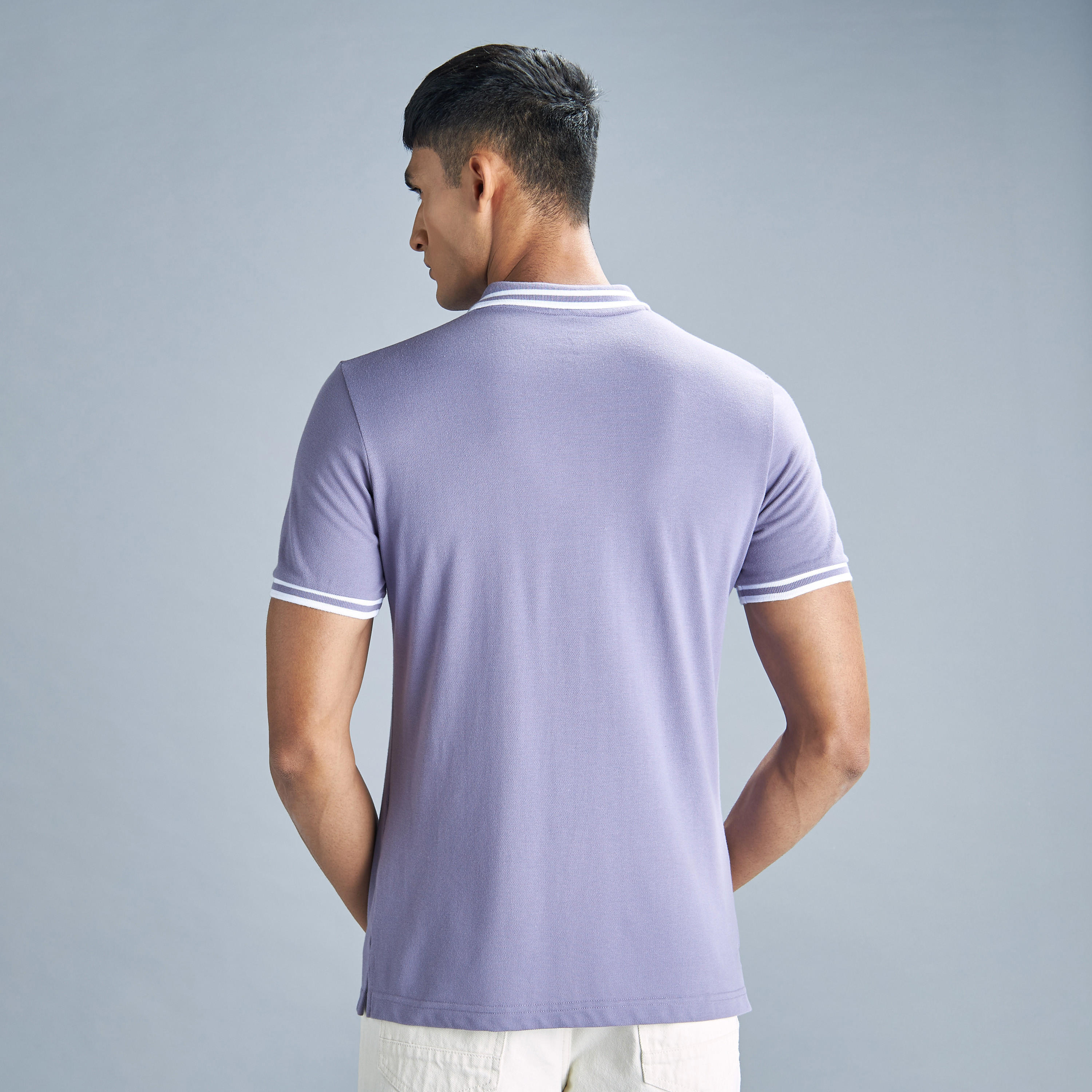 تيشيرت بولو سادة بأكمام قصيرة وأزرار-men-clothing-tshirtsandpolos-polos-image-15