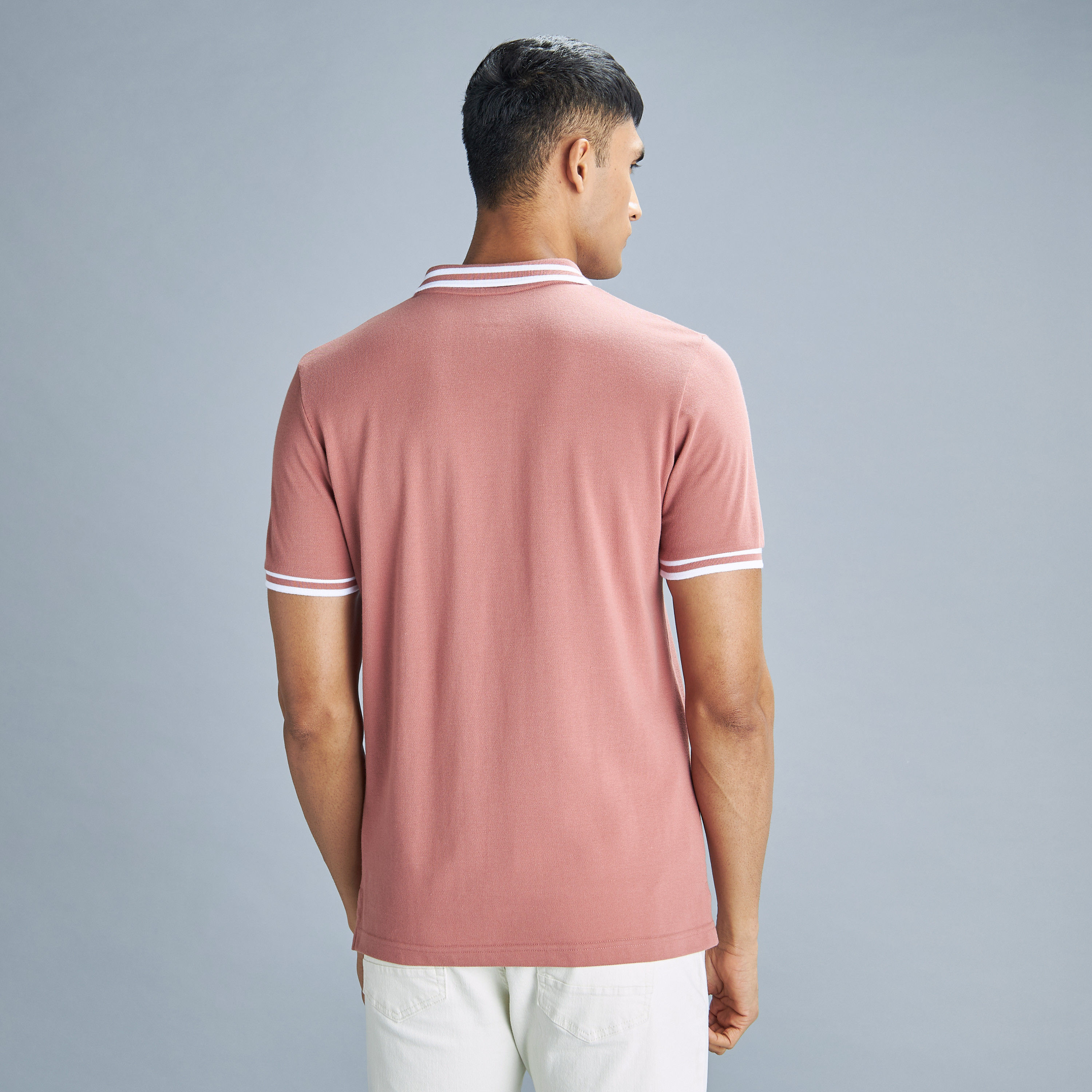 تيشيرت بولو سادة بأكمام قصيرة وأزرار-men-clothing-tshirtsandpolos-polos-image-27