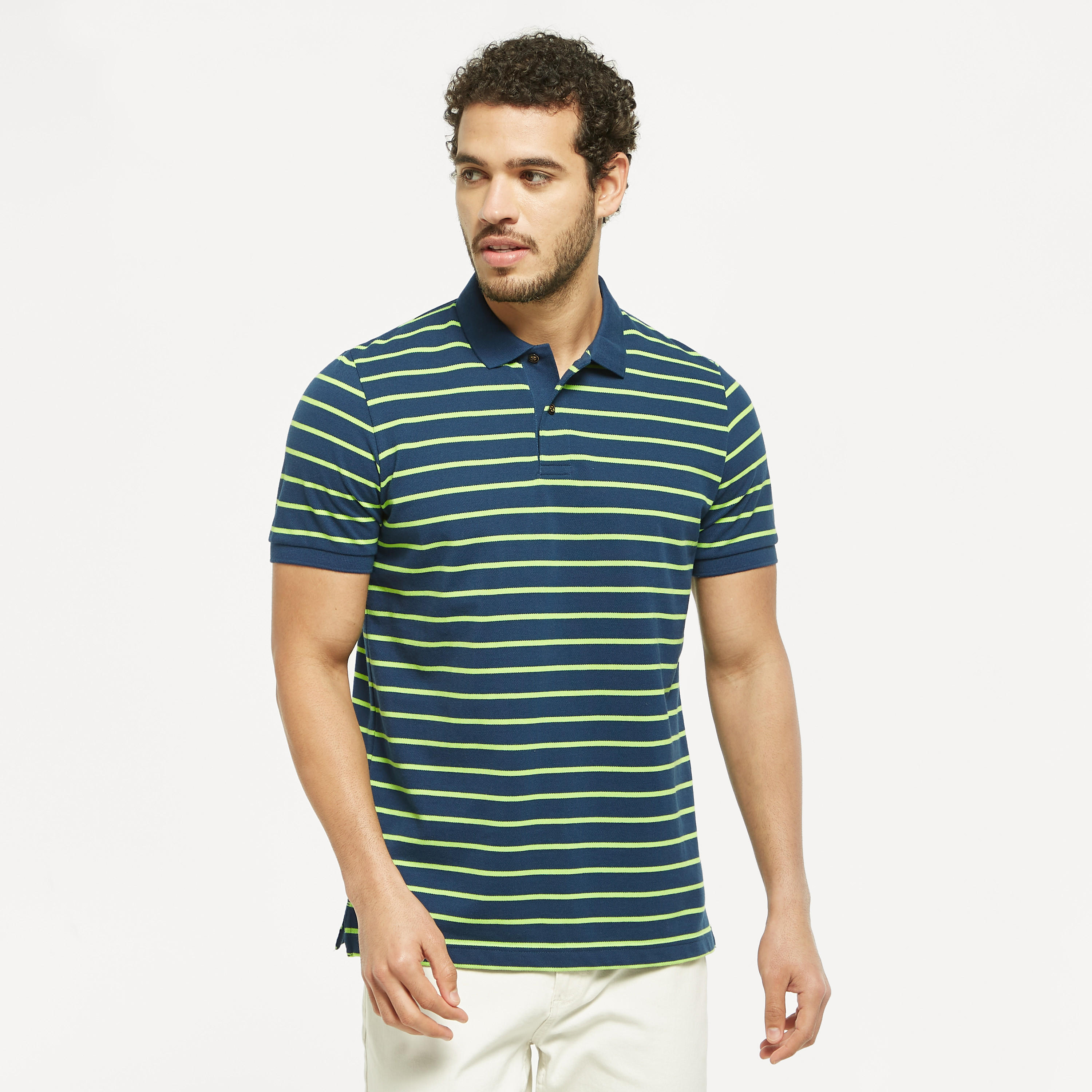 تيشيرت بولو مقلّم بأكمام قصيرة-men-clothing-tshirtsandpolos-polos-image-1