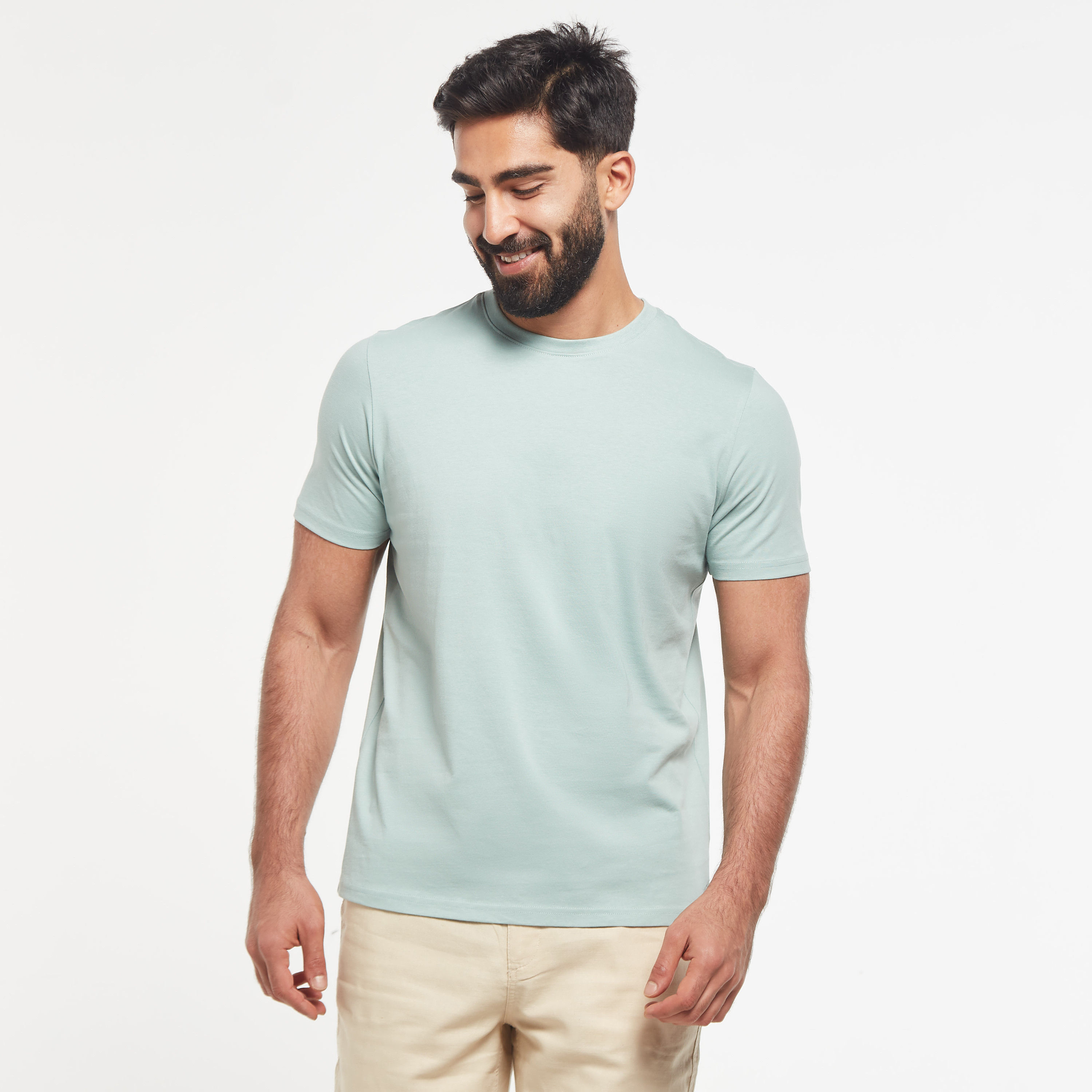 Solid Crew Neck T-shirt with Short Sleeves-men-clothing-tshirtsandpolos-tshirts-image-13