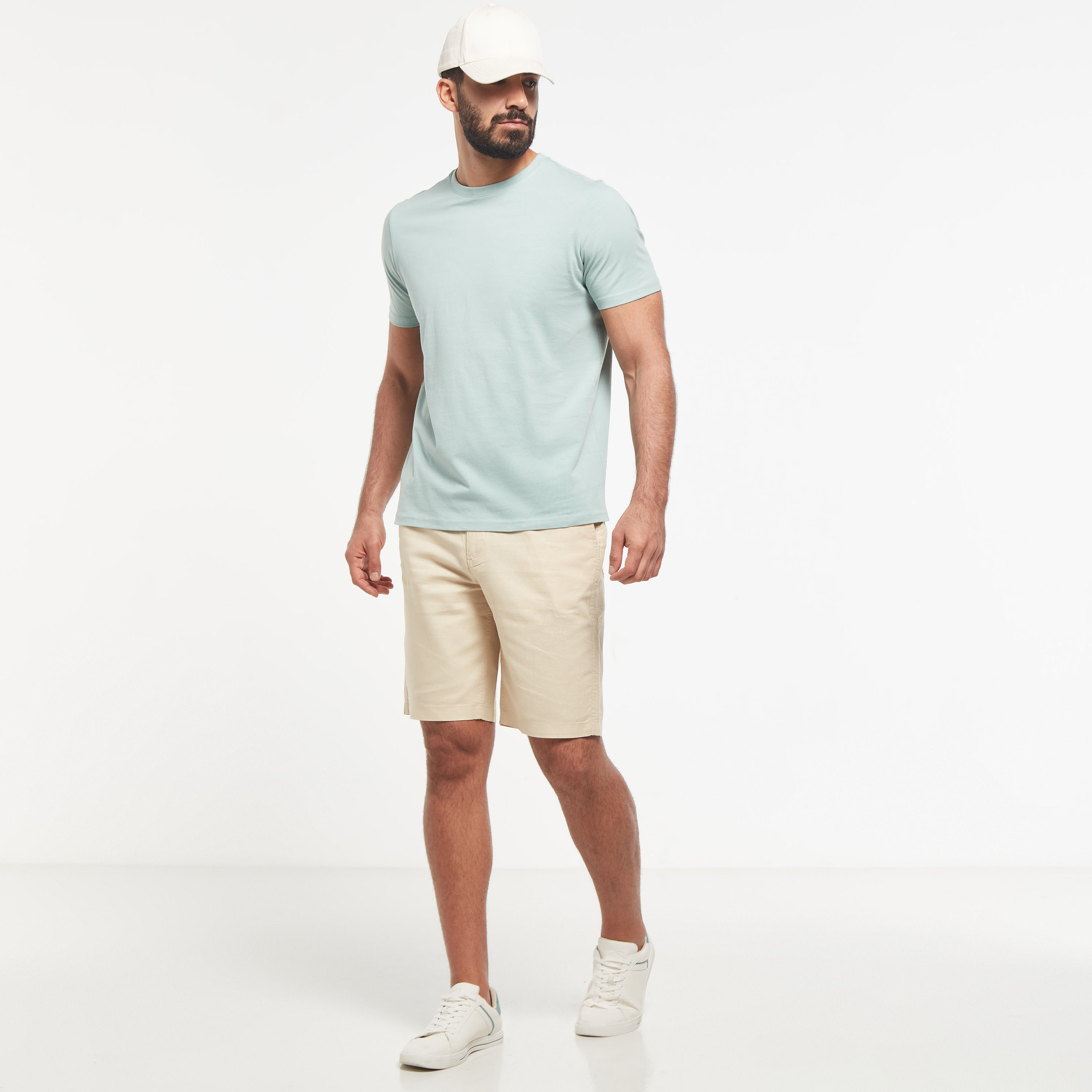 Solid Crew Neck T-shirt with Short Sleeves-men-clothing-tshirtsandpolos-tshirts-image-14