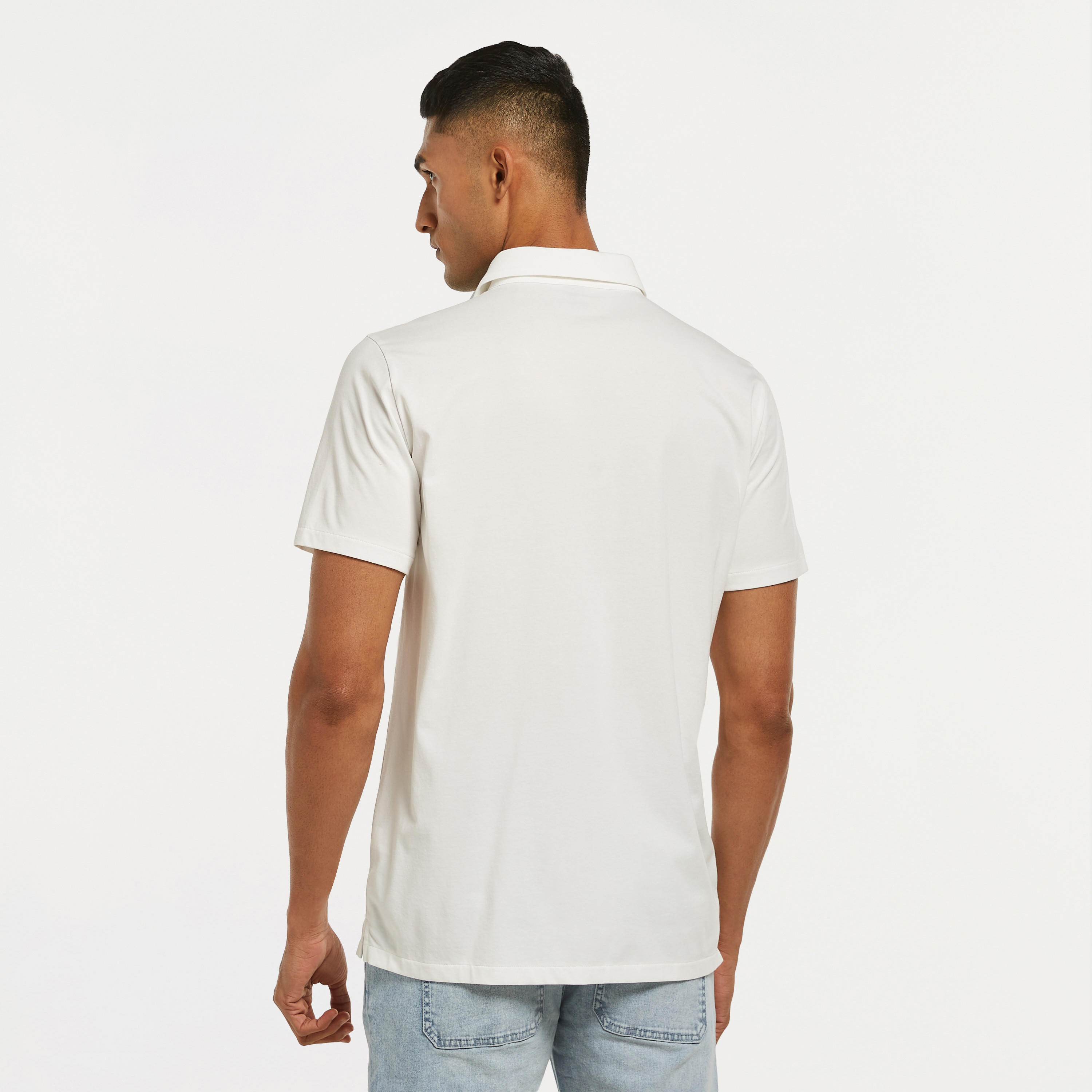 قميص سادة بأكمام قصيرة وأزرار-men-clothing-shirts-image-7