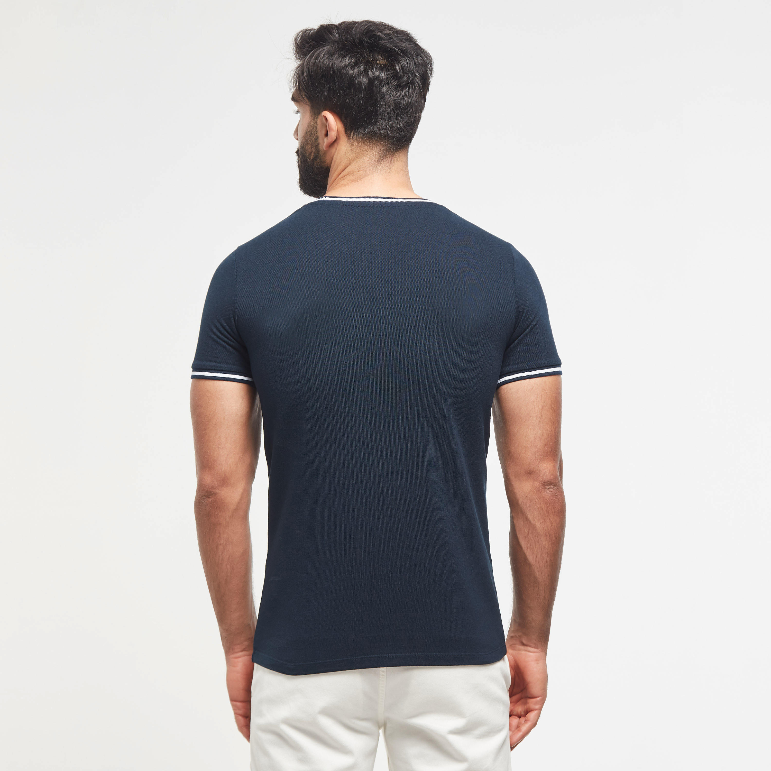 تيشيرت سادة بأكمام قصيرة وخيوط بارزة-men-clothing-tshirtsandpolos-tshirts-image-7