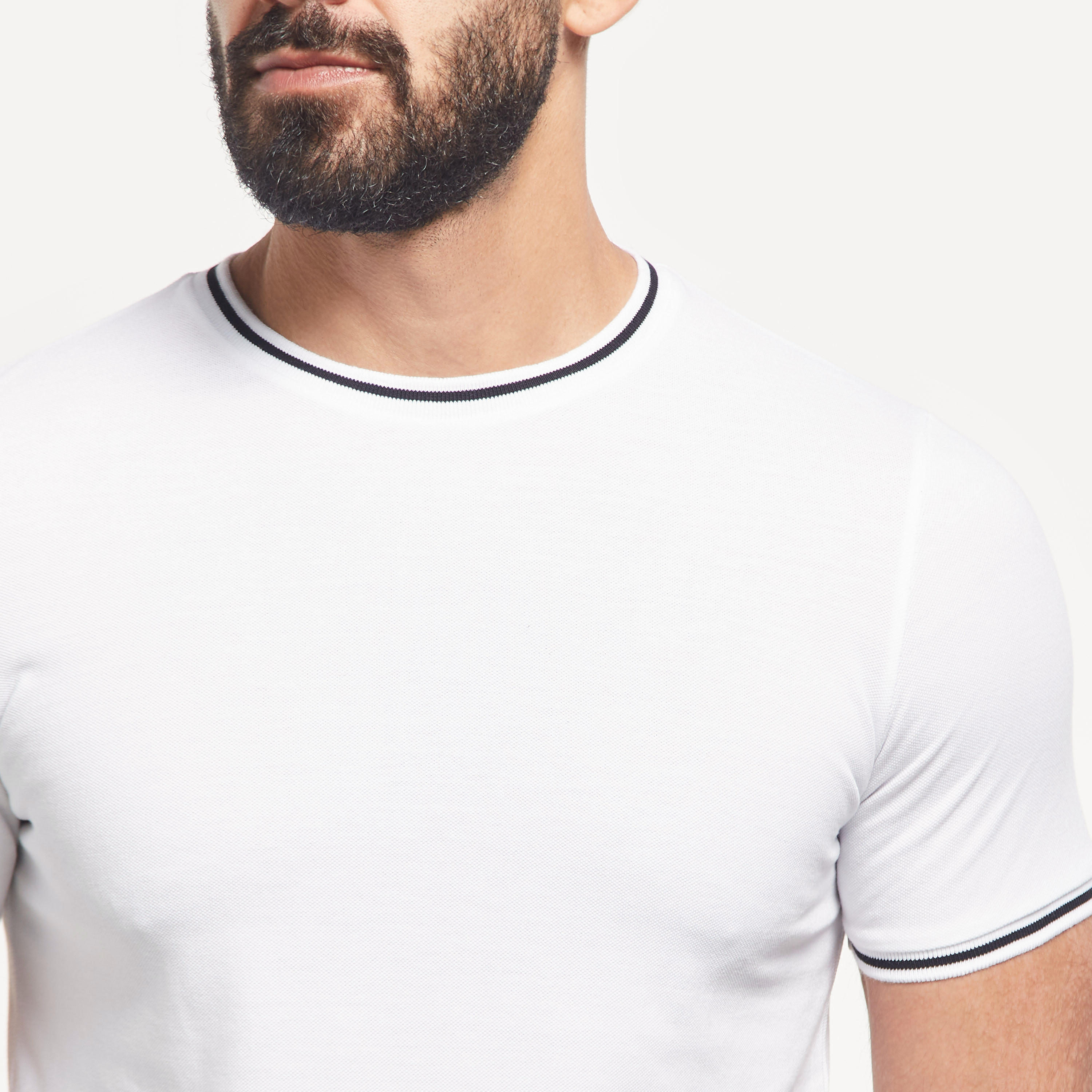 تيشيرت سادة بأكمام قصيرة وخيوط بارزة-men-clothing-tshirtsandpolos-tshirts-image-16
