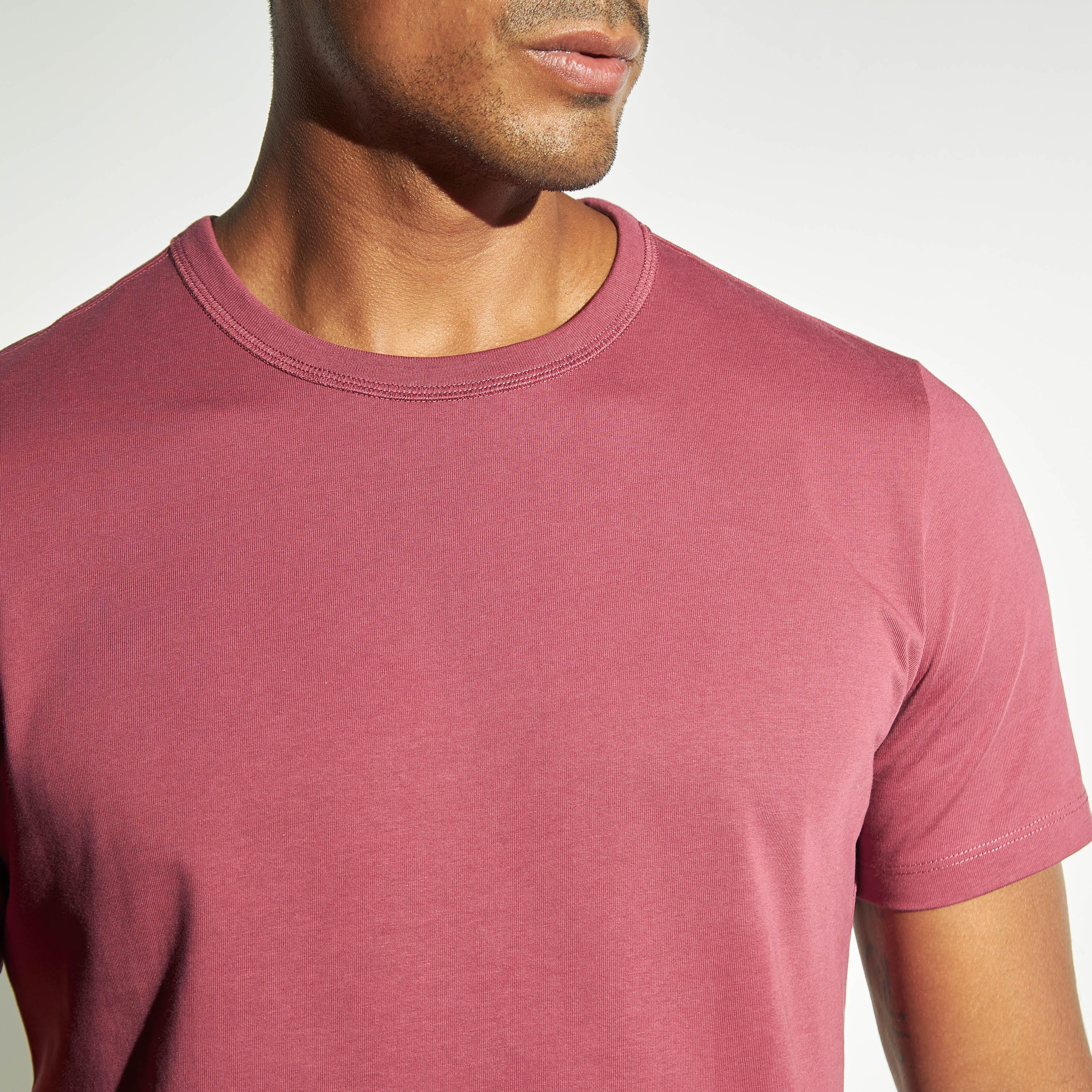 Solid Crew Neck T-shirt with Short Sleeves-men-clothing-tshirtsandpolos-tshirts-image-4