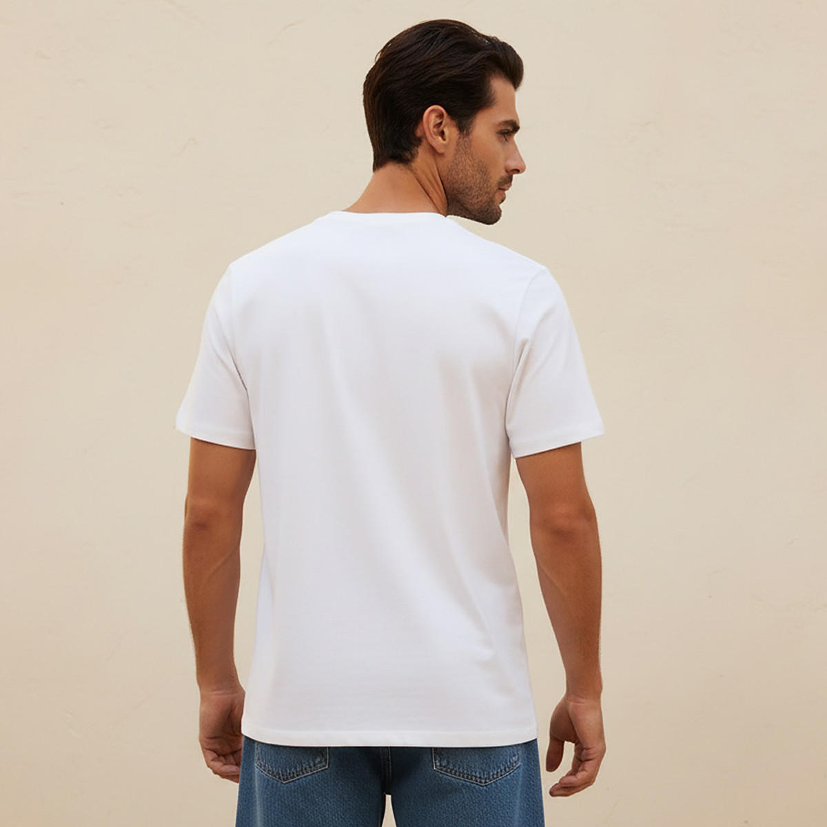 Regular Fit Crew Neck T-shirt with Short Sleeves-men-clothing-tshirtsandpolos-tshirts-image-4