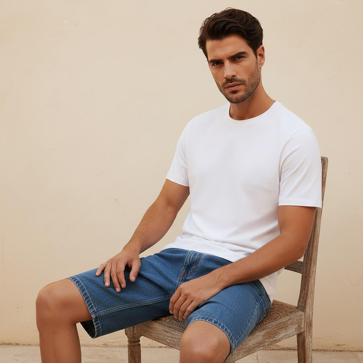 Regular Fit Crew Neck T-shirt with Short Sleeves-men-clothing-tshirtsandpolos-tshirts-image-5