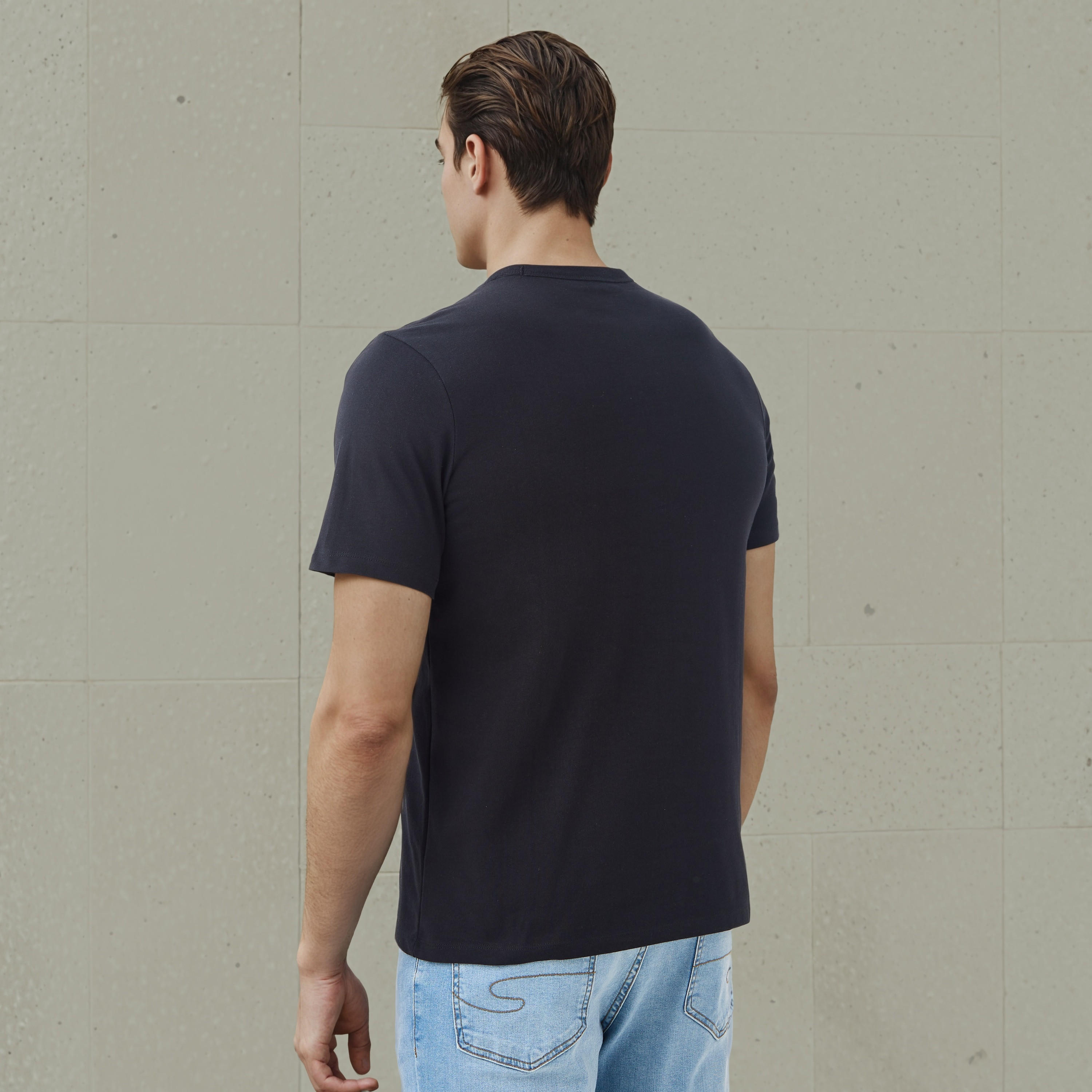 Regular Fit Crew Neck T-shirt with Short Sleeves-men-clothing-tshirtsandpolos-tshirts-image-3
