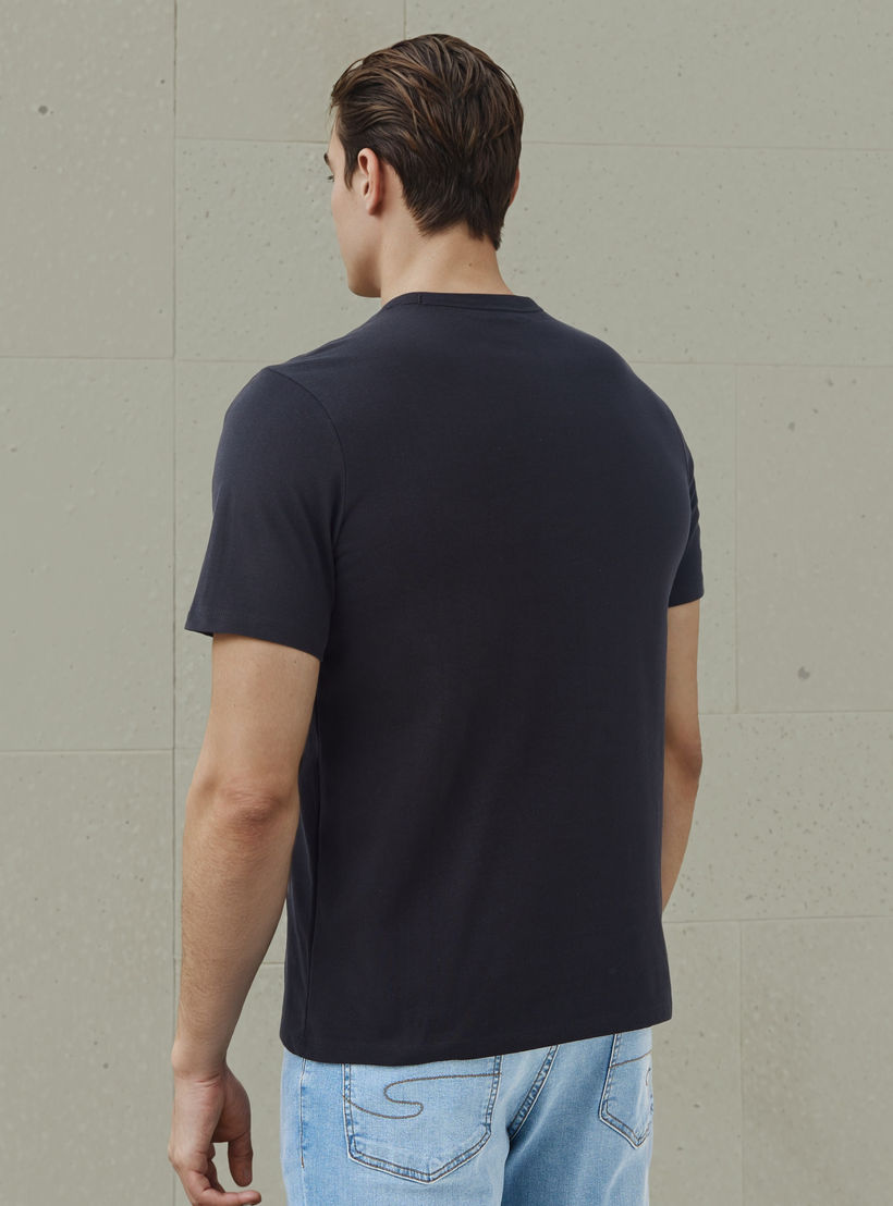 Regular Fit Crew Neck T-shirt with Short Sleeves-men-clothing-tshirtsandpolos-tshirts-image-3