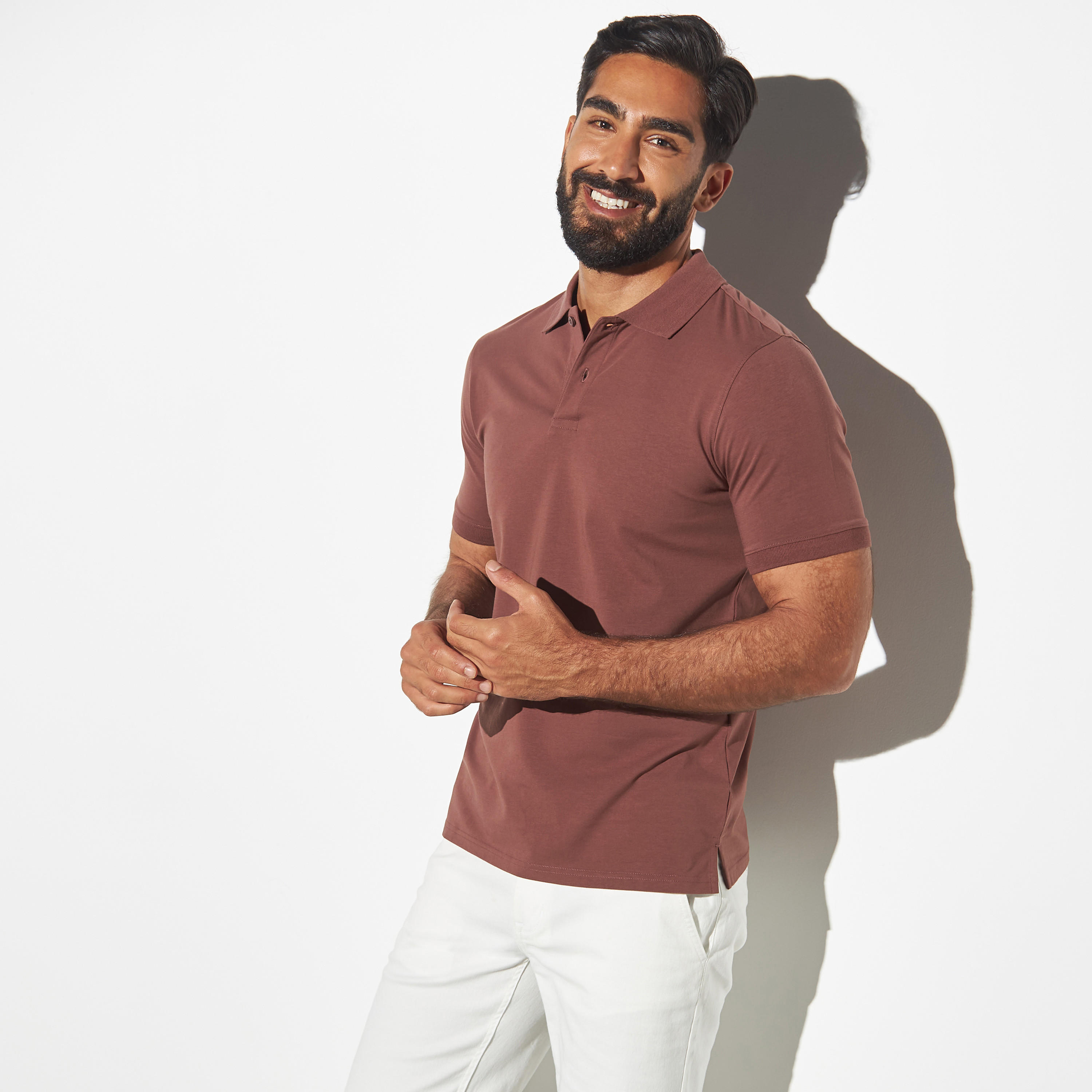 تيشيرت بولو جيرسي سادة بأكمام قصيرة-men-clothing-tshirtsandpolos-polos-image-1