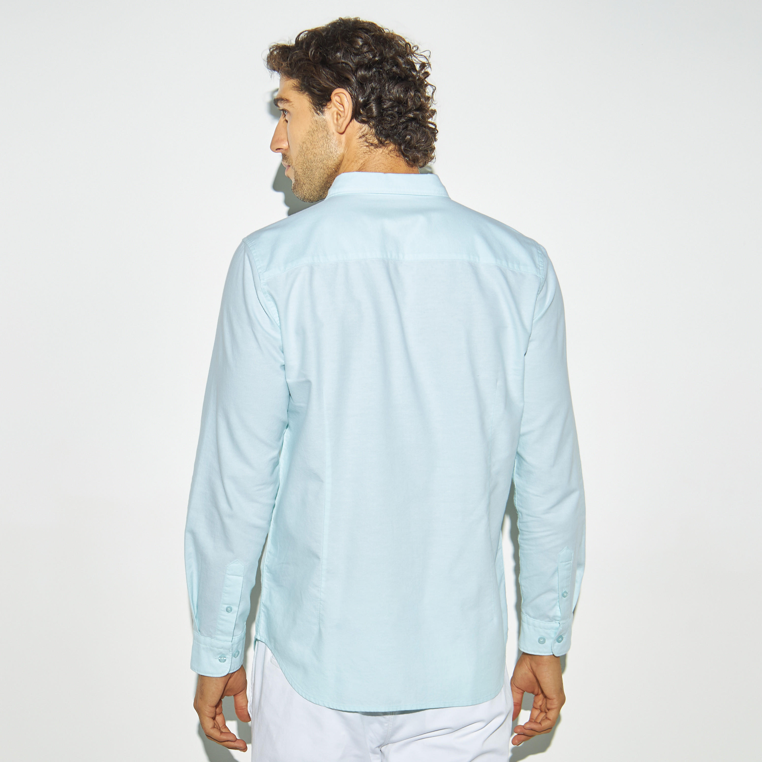 قميص أكسفورد سادة بأكمام طويلة-men-clothing-shirts-image-3
