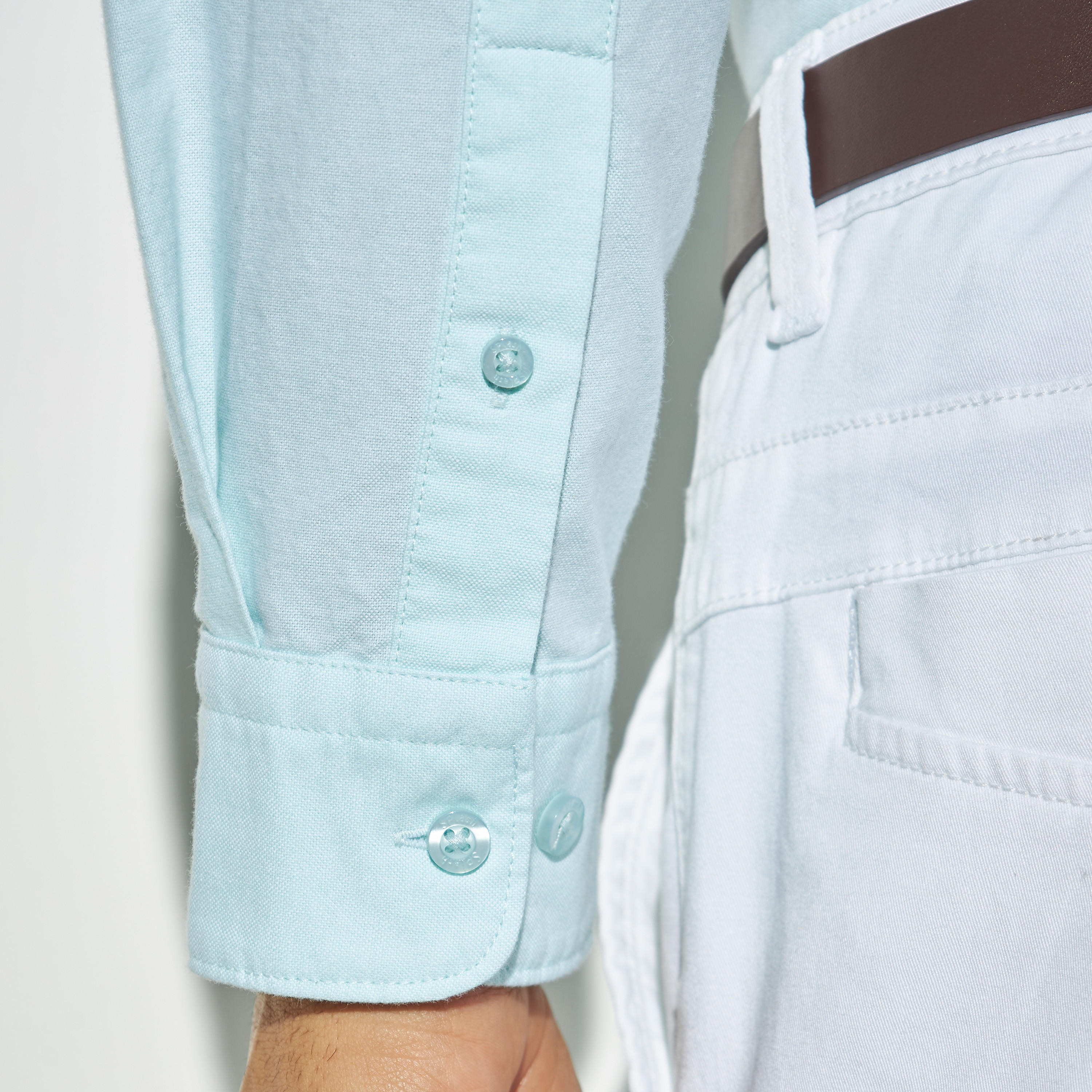 قميص أكسفورد سادة بأكمام طويلة-men-clothing-shirts-image-5