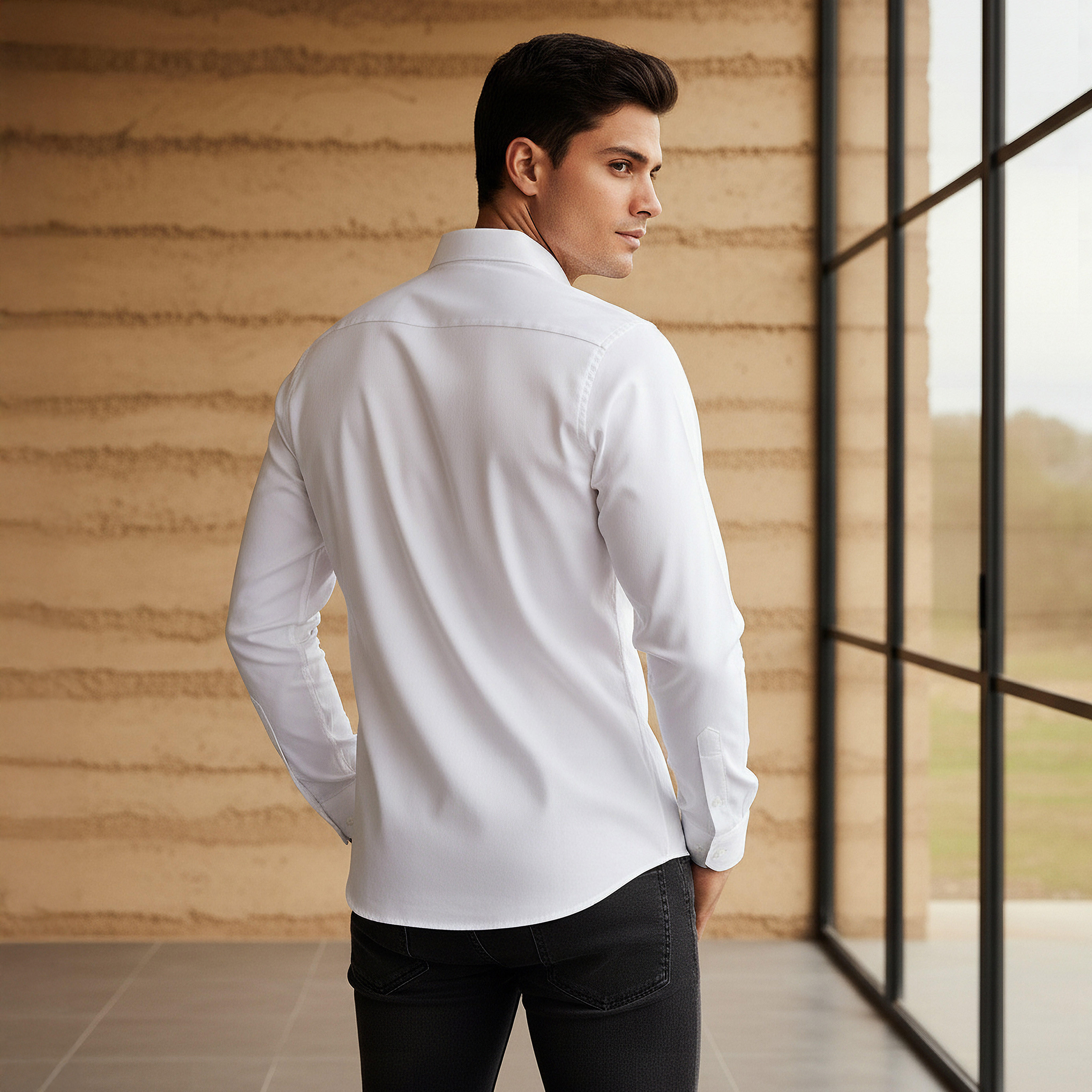 Oxford Shirt with Long Sleeves-men-clothing-shirts-image-3