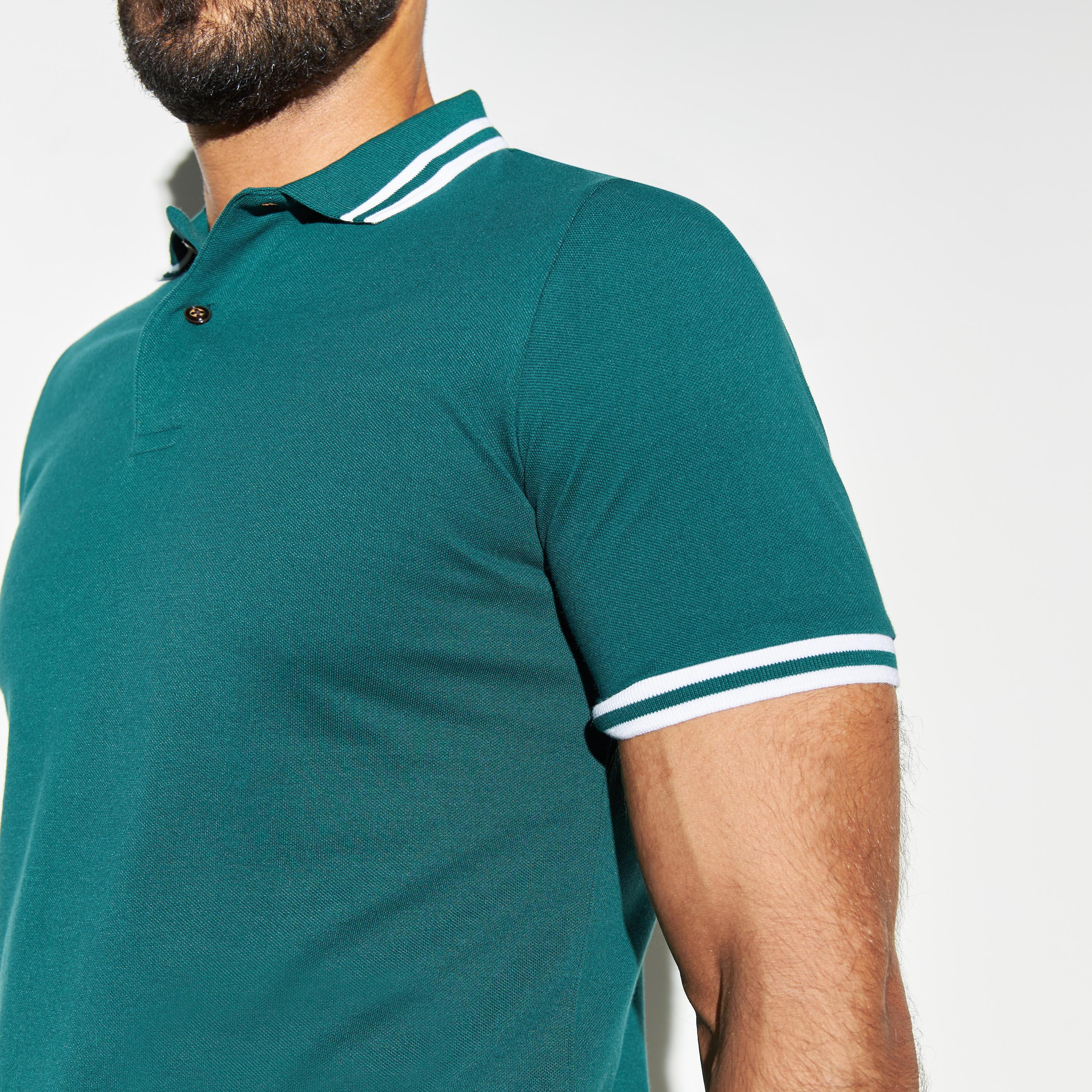 Solid Polo T-shirt with Short Sleeves-men-clothing-tshirtsandpolos-polos-image-4