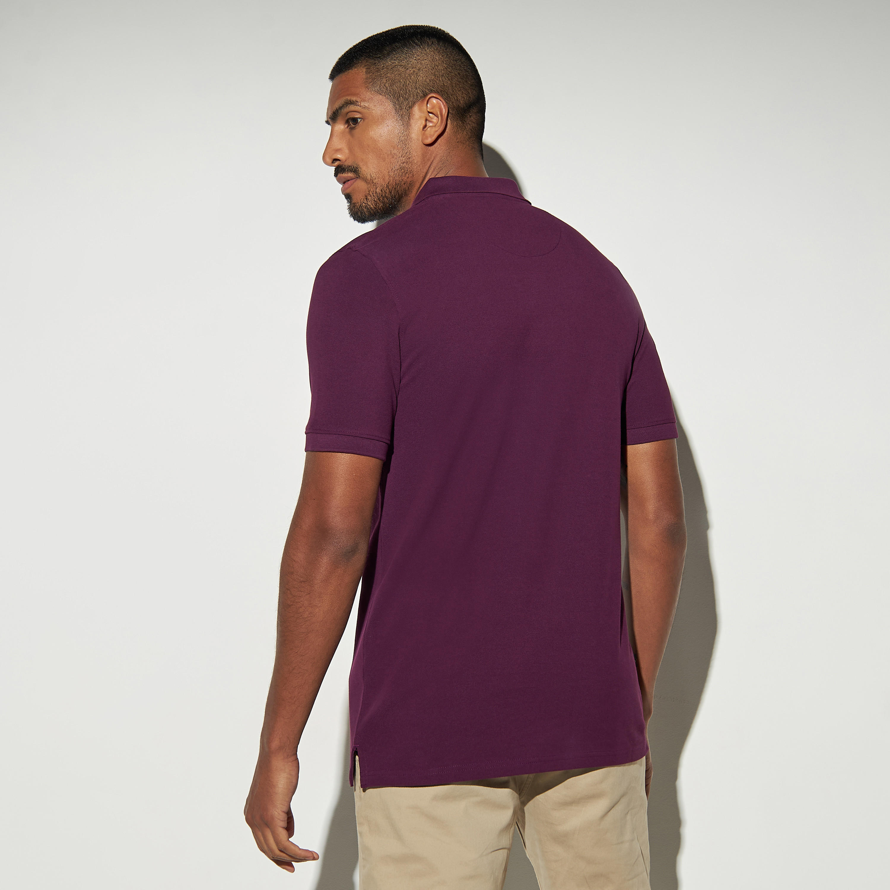 تيشيرت بولو بيكيه سادة بأكمام قصيرة-men-clothing-tshirtsandpolos-polos-image-3