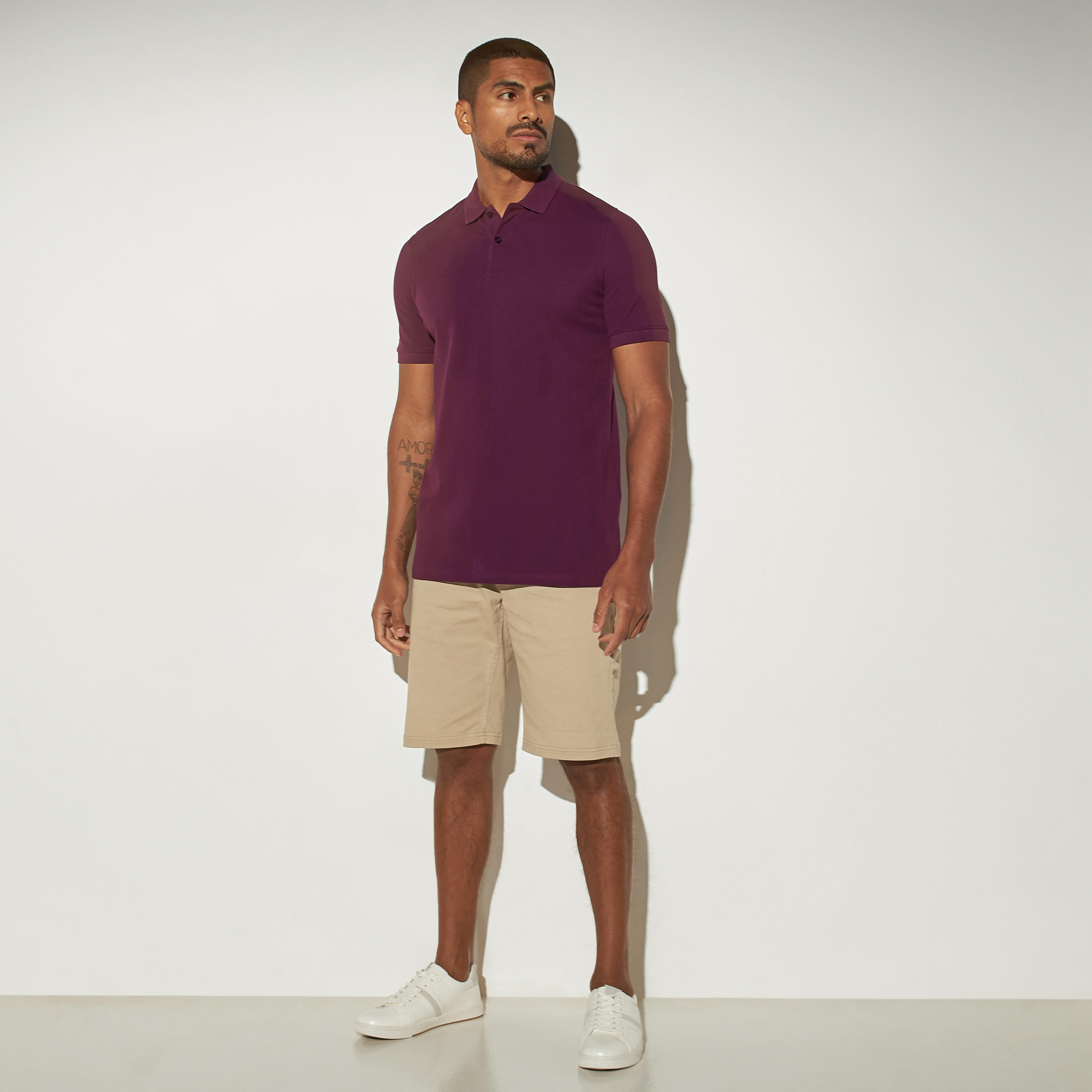 تيشيرت بولو بيكيه سادة بأكمام قصيرة-men-clothing-tshirtsandpolos-polos-image-5