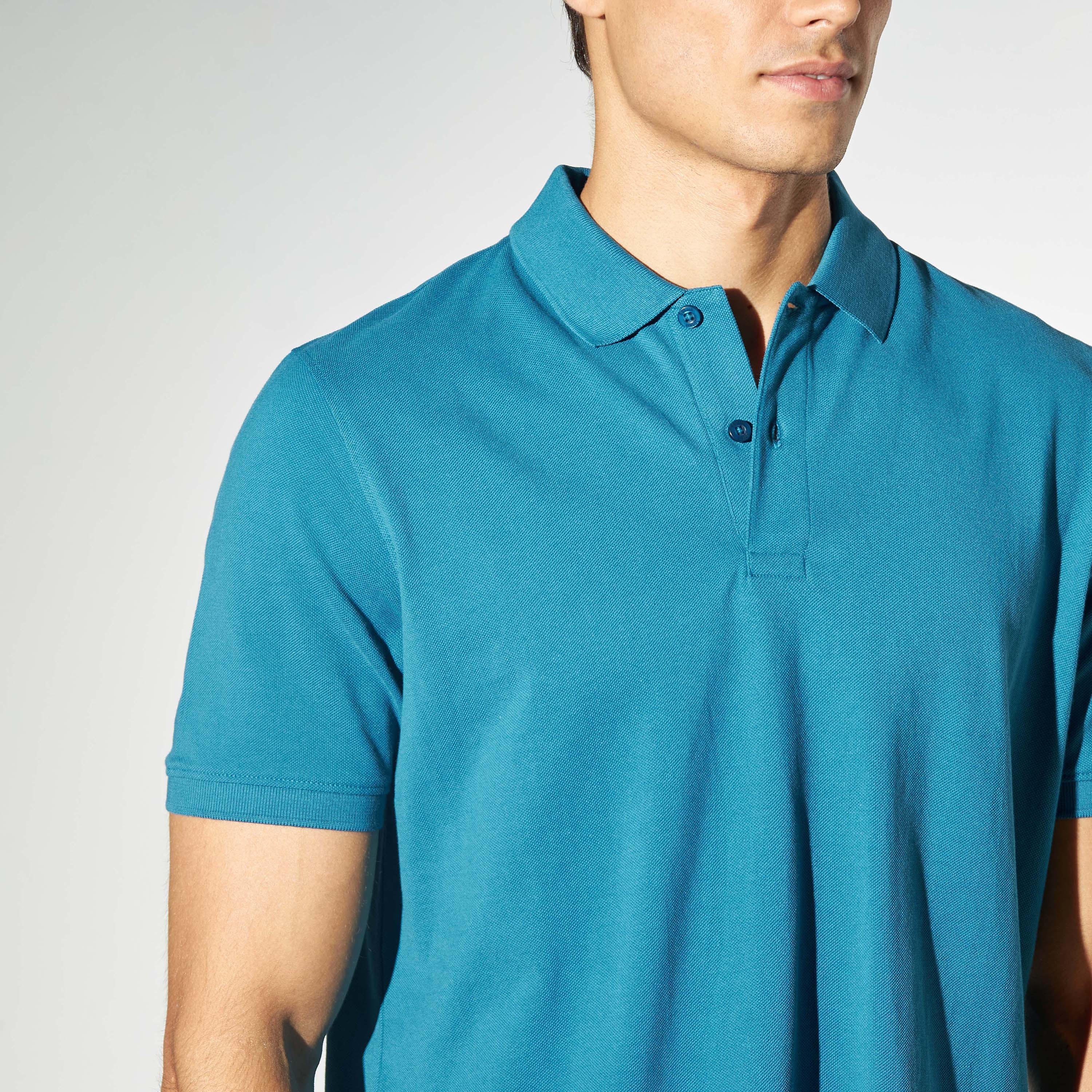 تيشيرت بولو بيكيه سادة بأكمام قصيرة-men-clothing-tshirtsandpolos-polos-image-4