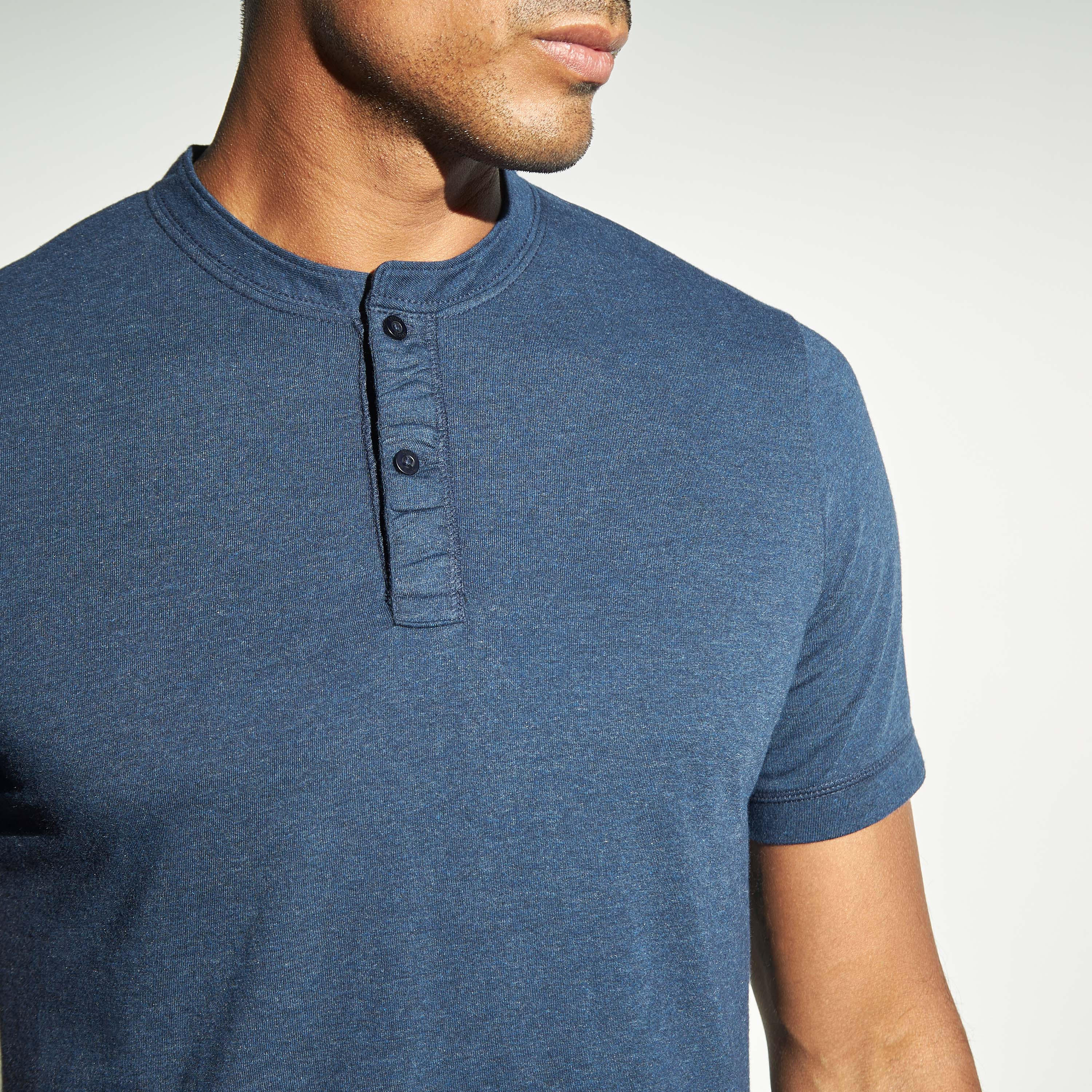 Solid T-shirt with Henley Neck and Short Sleeves-men-clothing-tshirtsandpolos-tshirts-image-4