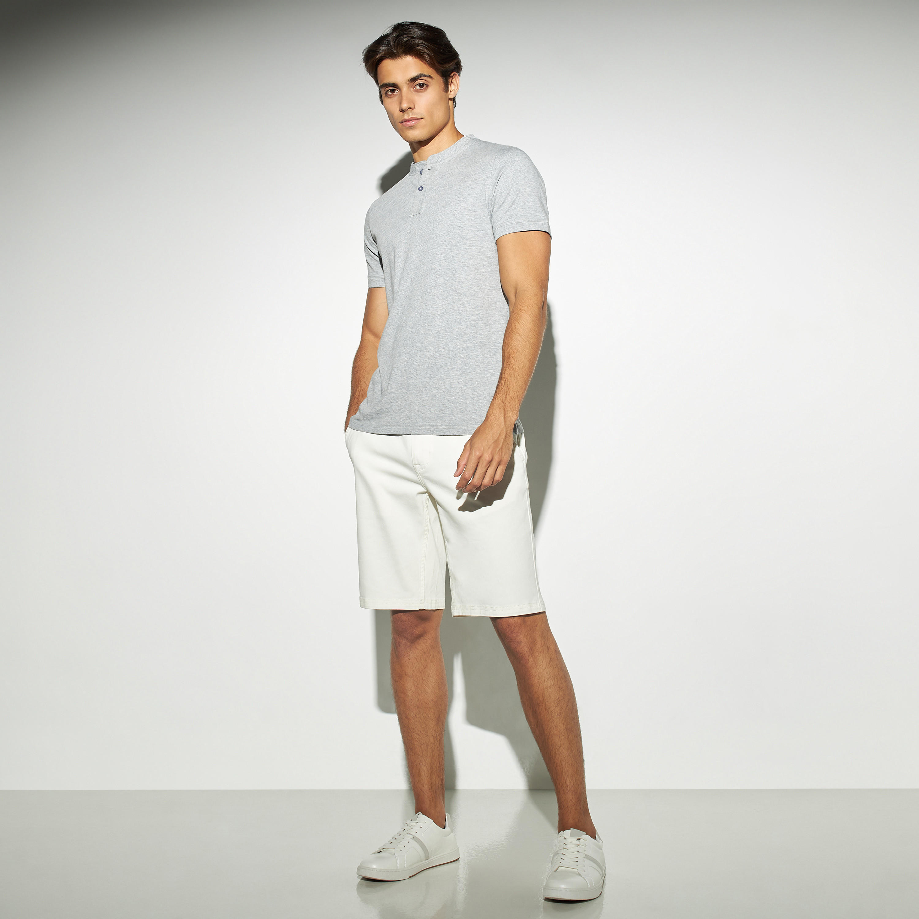 Solid T-shirt with Henley Neck and Short Sleeves-men-clothing-tshirtsandpolos-tshirts-image-2