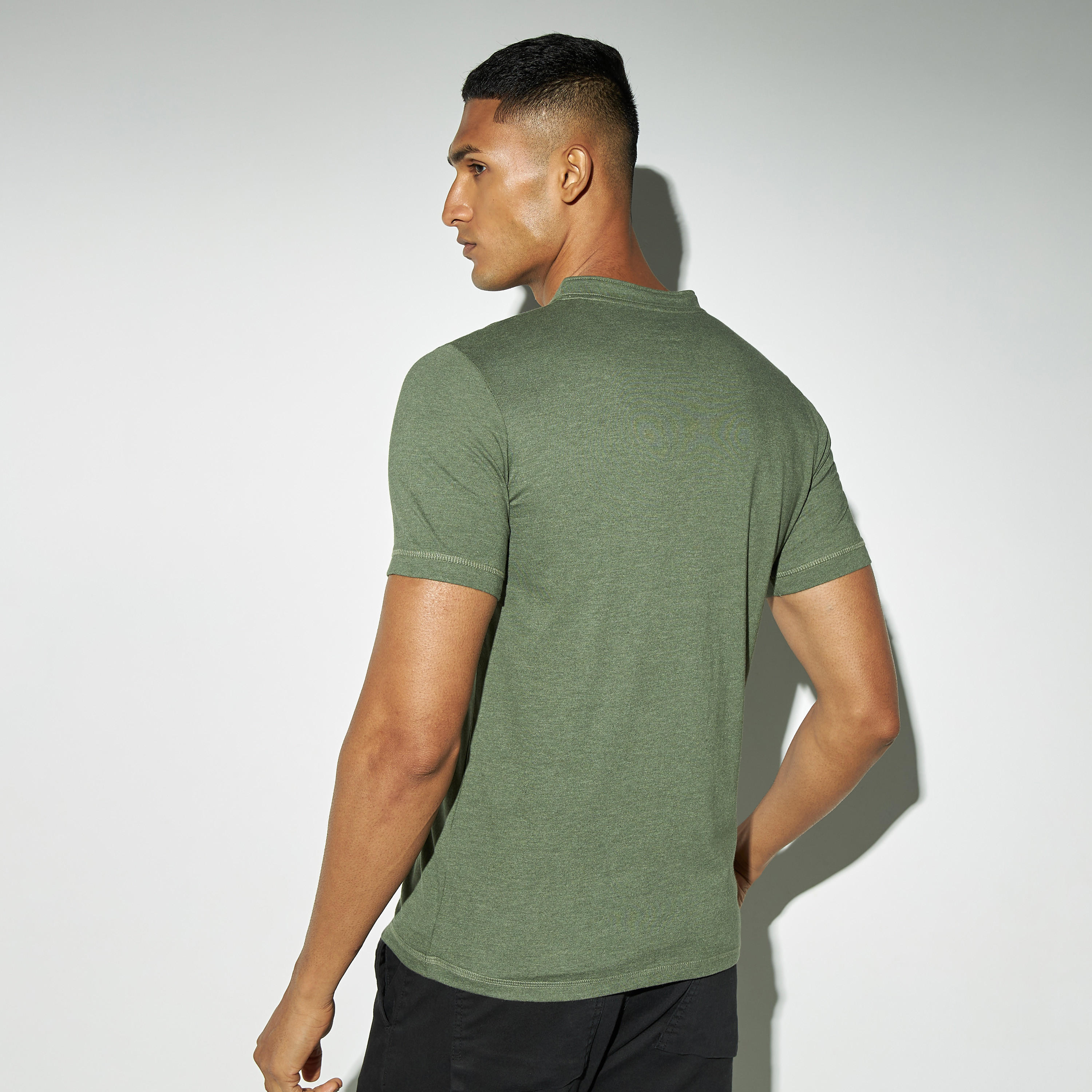 Solid Henley Neck T-shirt with Short Sleeves-men-clothing-tshirtsandpolos-tshirts-image-3