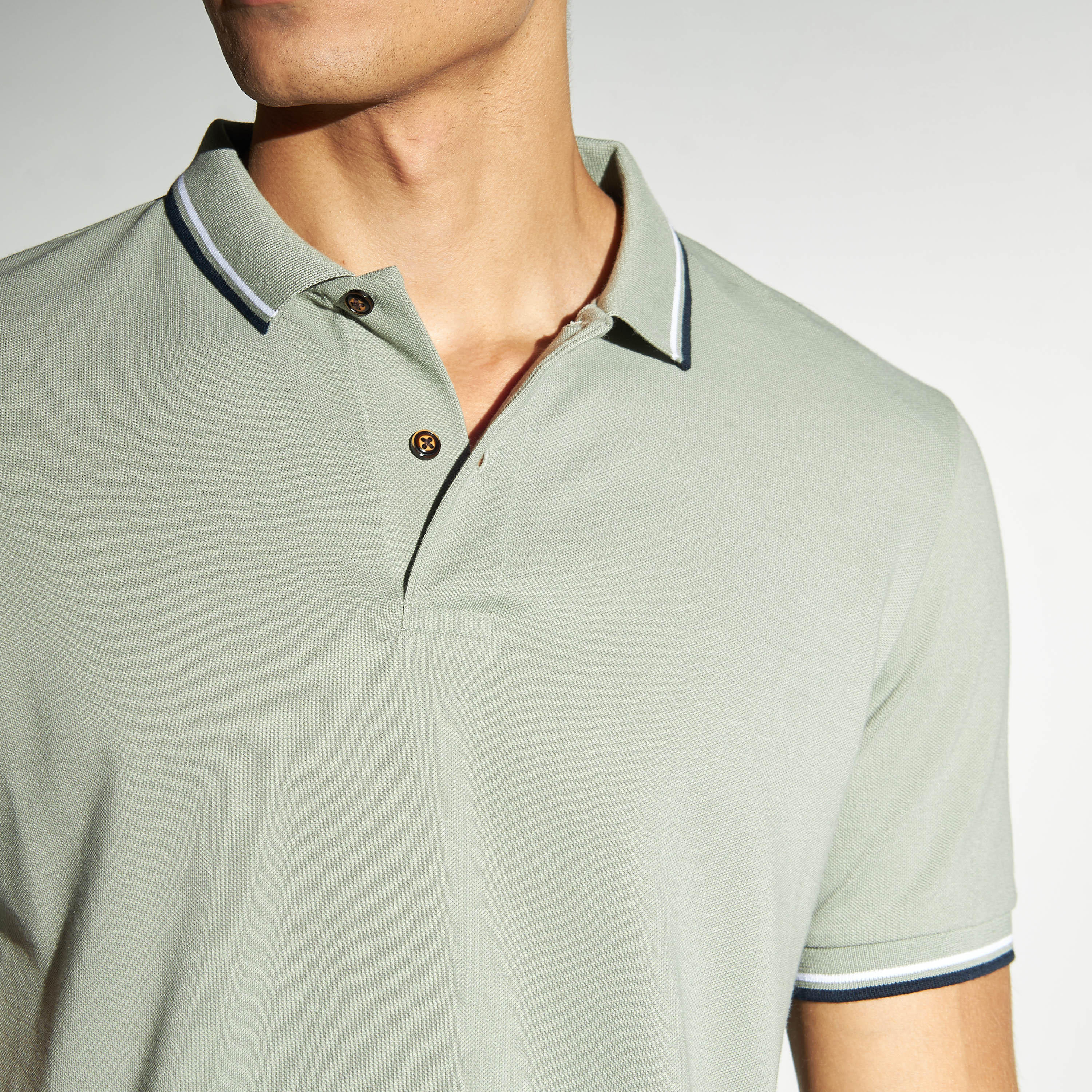 تيشيرت بولو سادة بأكمام قصيرة-men-clothing-tshirtsandpolos-polos-image-4