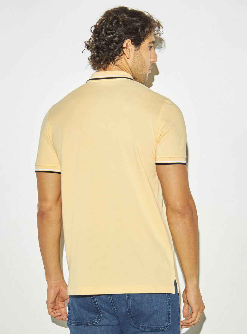 تيشيرت بولو سادة بأكمام قصيرة-men-clothing-tshirtsandpolos-polos-image-2