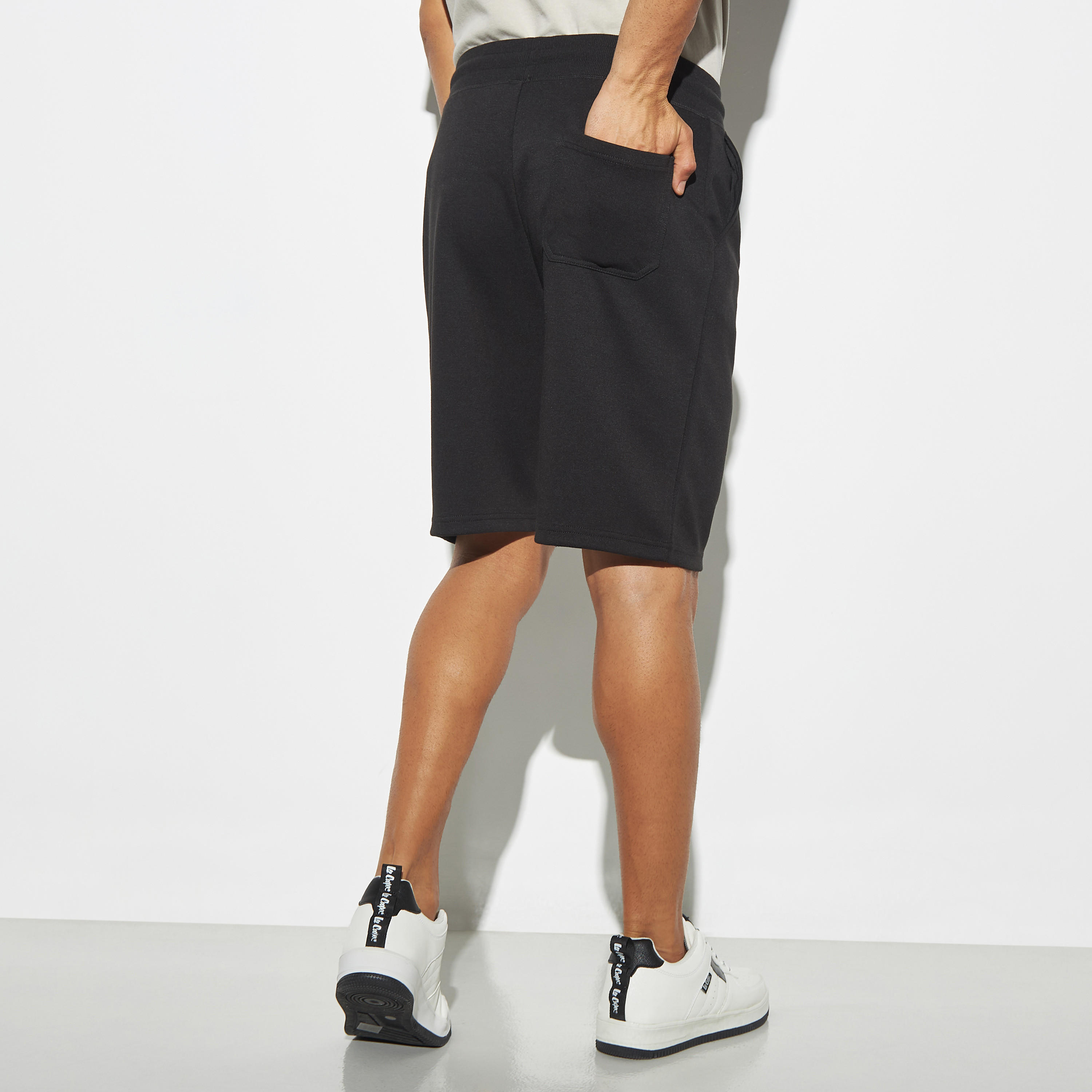 Solid Shorts with Drawstring Closure and Pockets-men-clothing-bottoms-shorts-image-2