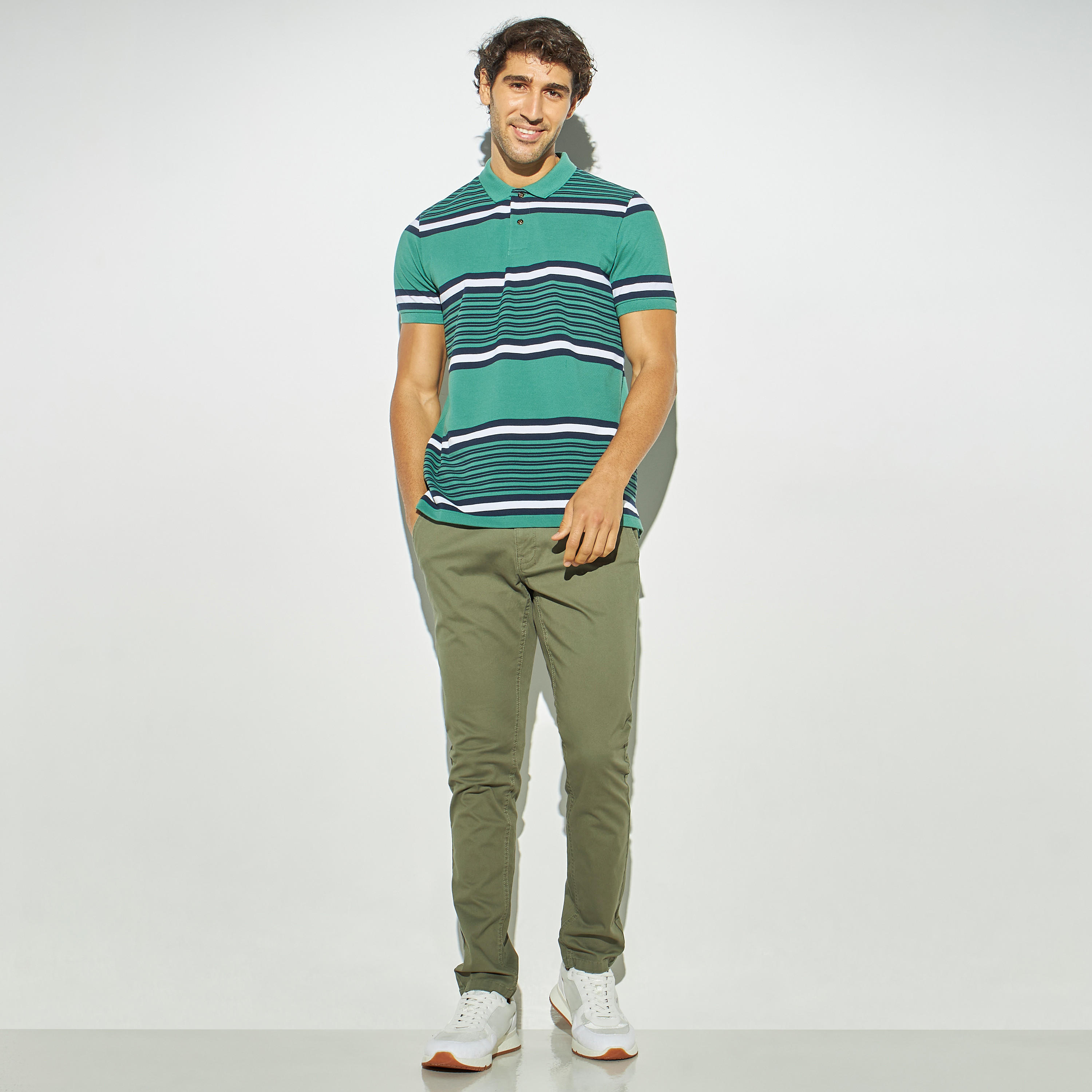 تيشيرت بولو مقلم بأكمام قصيرة-men-clothing-tshirtsandpolos-polos-image-3